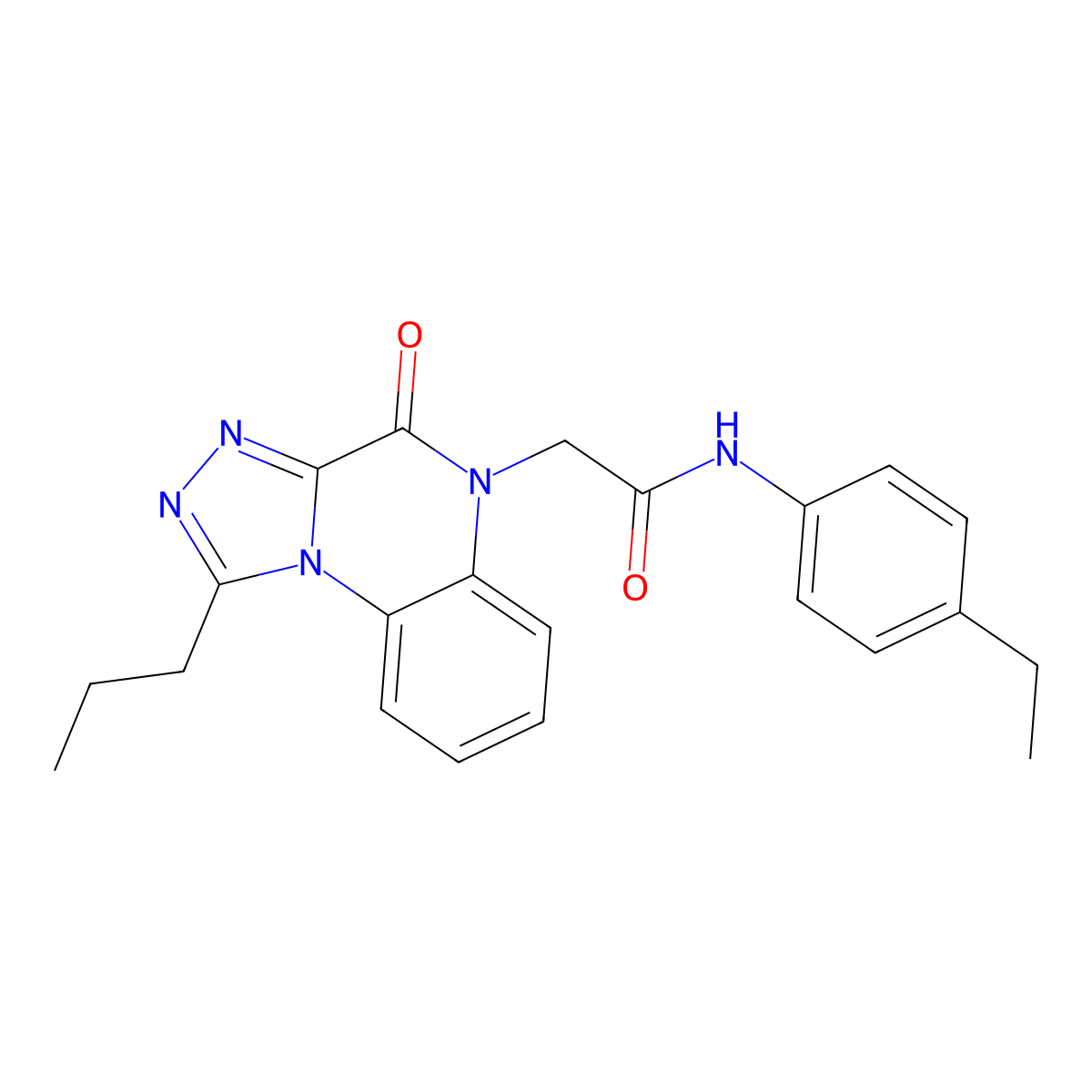 N-(4-ethylphenyl)-2-(4-oxo-1-propyl[1,2,4]triazolo[4,3-a]quinoxalin-5(4H)-yl)acetamide molecular structure, CAS 1260953-32-9