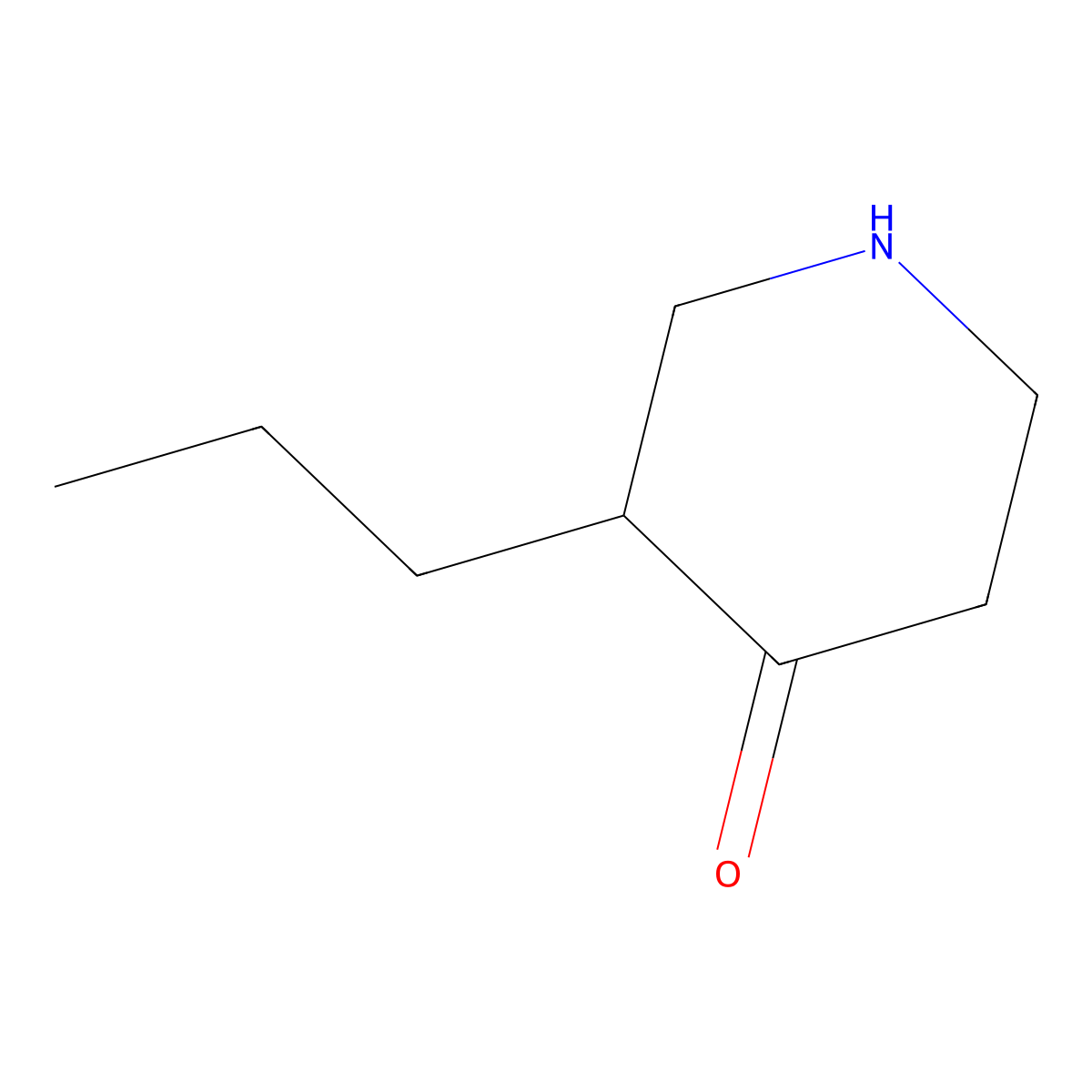 3-Propylpiperidin-4-one molecular structure, CAS 1260981-90-5