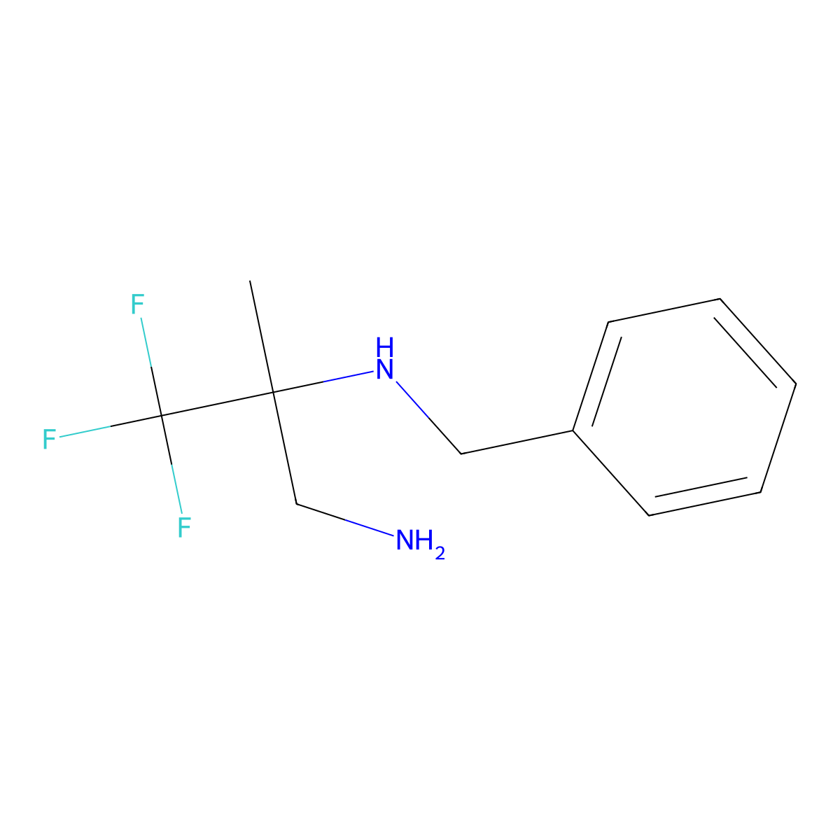 (3-Amino-1,1,1-trifluoro-2-methylpropan-2-yl)(benzyl)amine molecular structure, CAS 1260983-07-0