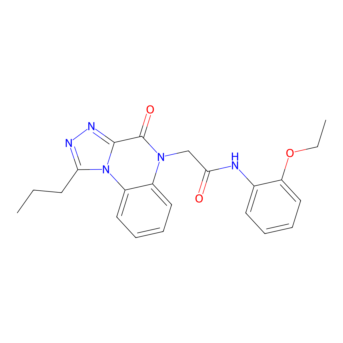 N-(2-ethoxyphenyl)-2-(4-oxo-1-propyl-[1,2,4]triazolo[4,3-a]quinoxalin-5(4H)-yl)acetamide molecular structure, CAS 1260984-61-9