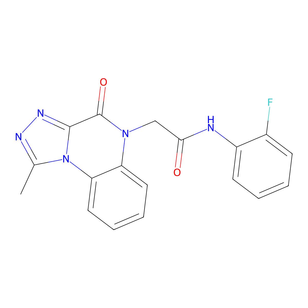 N-(2-fluorophenyl)-2-(1-methyl-4-oxo-[1,2,4]triazolo[4,3-a]quinoxalin-5(4H)-yl)acetamide molecular structure, CAS 1260984-98-2