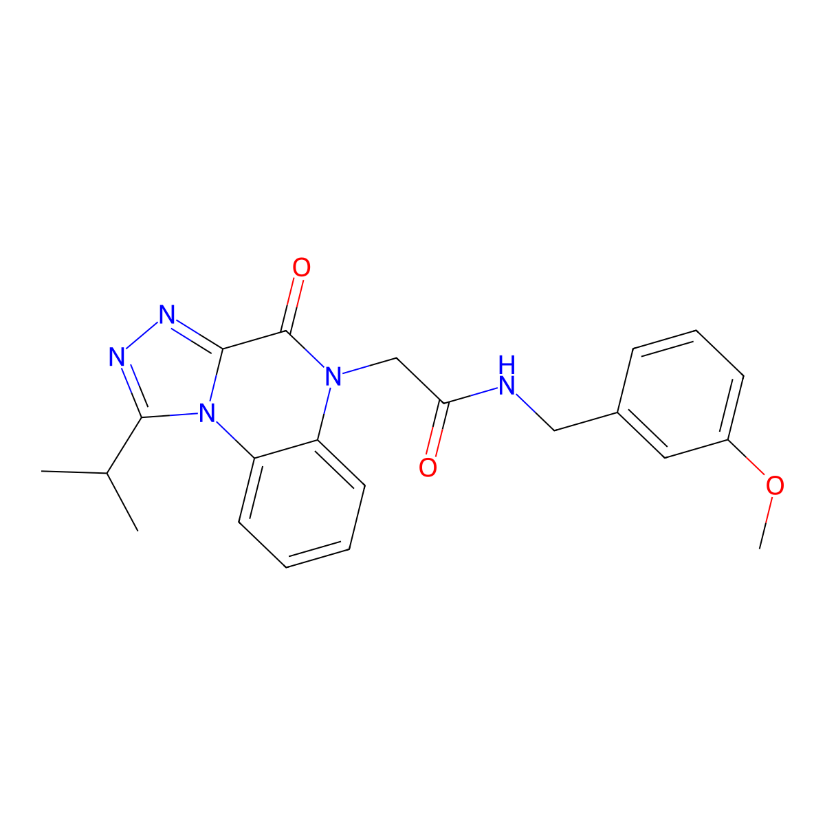 N-(3-methoxybenzyl)-2-[4-oxo-1-(propan-2-yl)[1,2,4]triazolo[4,3-a]quinoxalin-5(4H)-yl]acetamide molecular structure, CAS 1260988-79-1