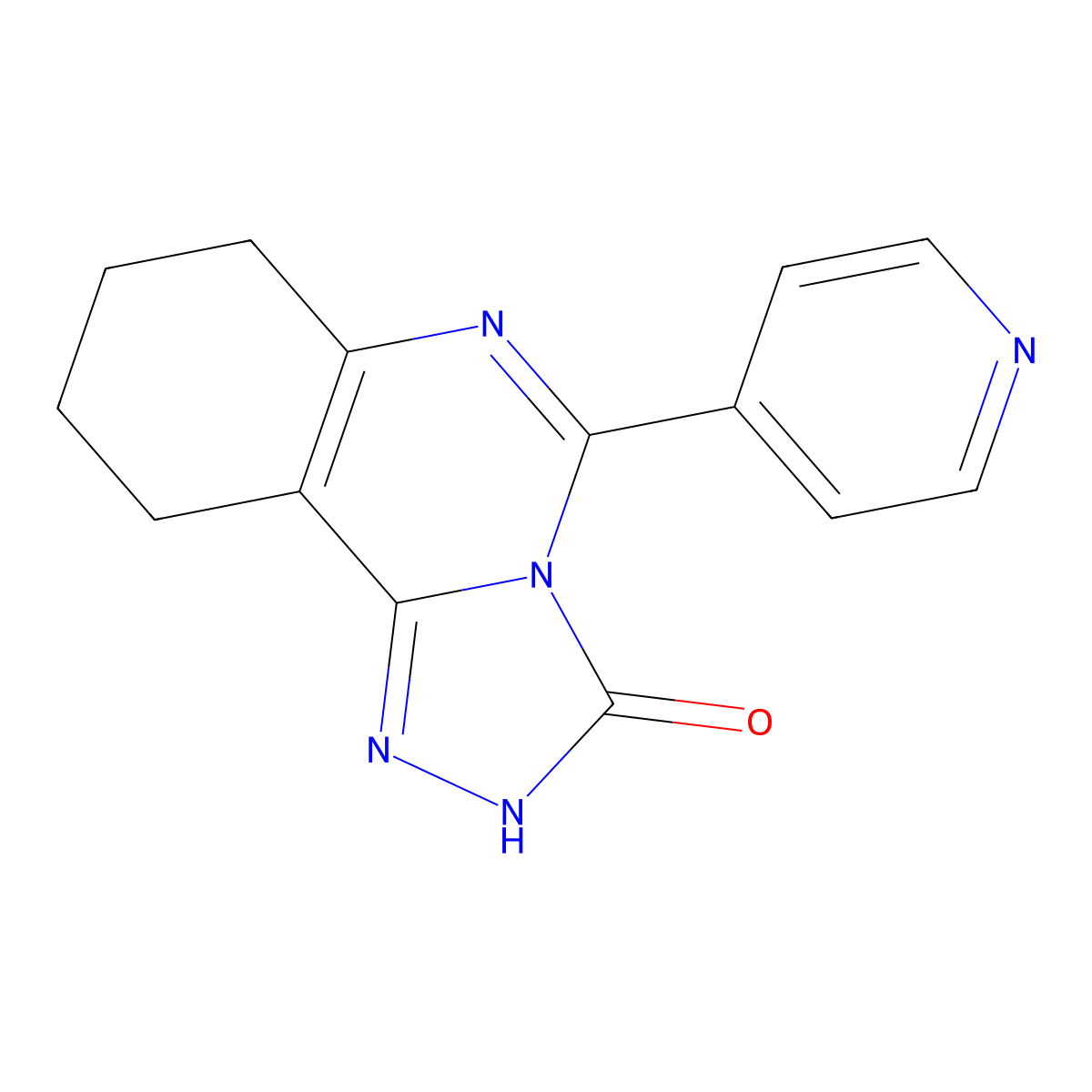 5-(pyridin-4-yl)-7,8,9,10-tetrahydro[1,2,4]triazolo[4,3-c]quinazolin-3(2H)-one molecular structure, CAS 1260993-91-6
