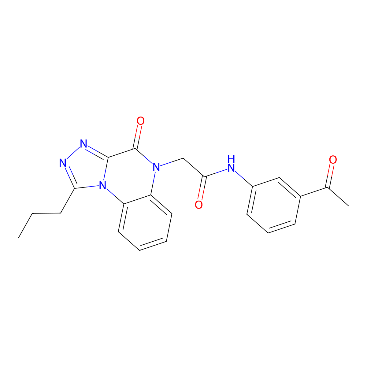 N-(3-acetylphenyl)-2-(4-oxo-1-propyl[1,2,4]triazolo[4,3-a]quinoxalin-5(4H)-yl)acetamide molecular structure, CAS 1260994-12-4
