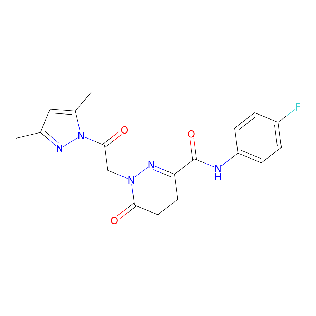 1-[2-(3,5-dimethyl-1H-pyrazol-1-yl)-2-oxoethyl]-N-(4-fluorophenyl)-6-oxo-1,4,5,6-tetrahydropyridazine-3-carboxamide molecular structure, CAS 1260996-78-8