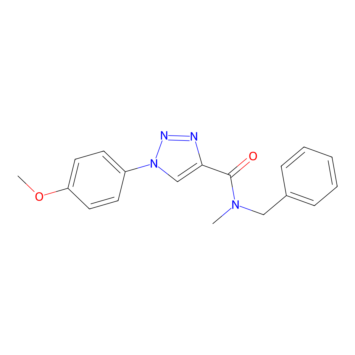N-benzyl-1-(4-methoxyphenyl)-N-methyl-1H-1,2,3-triazole-4-carboxamide molecular structure, CAS 1261003-40-0