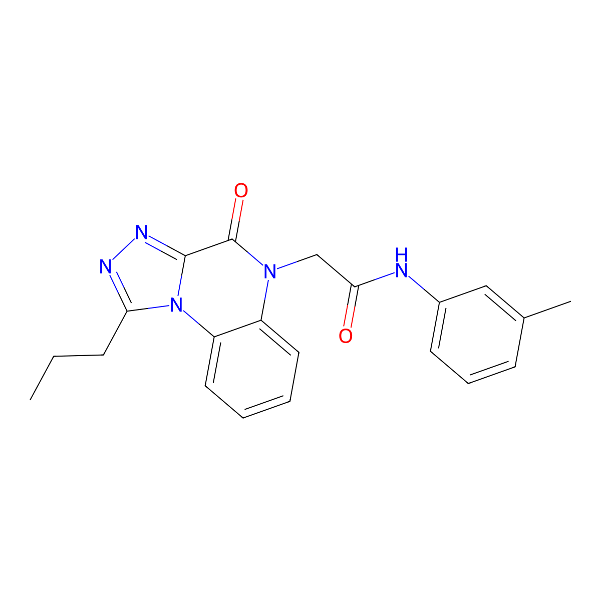 2-(4-oxo-1-propyl-[1,2,4]triazolo[4,3-a]quinoxalin-5(4H)-yl)-N-(m-tolyl)acetamide molecular structure, CAS 1261004-60-7