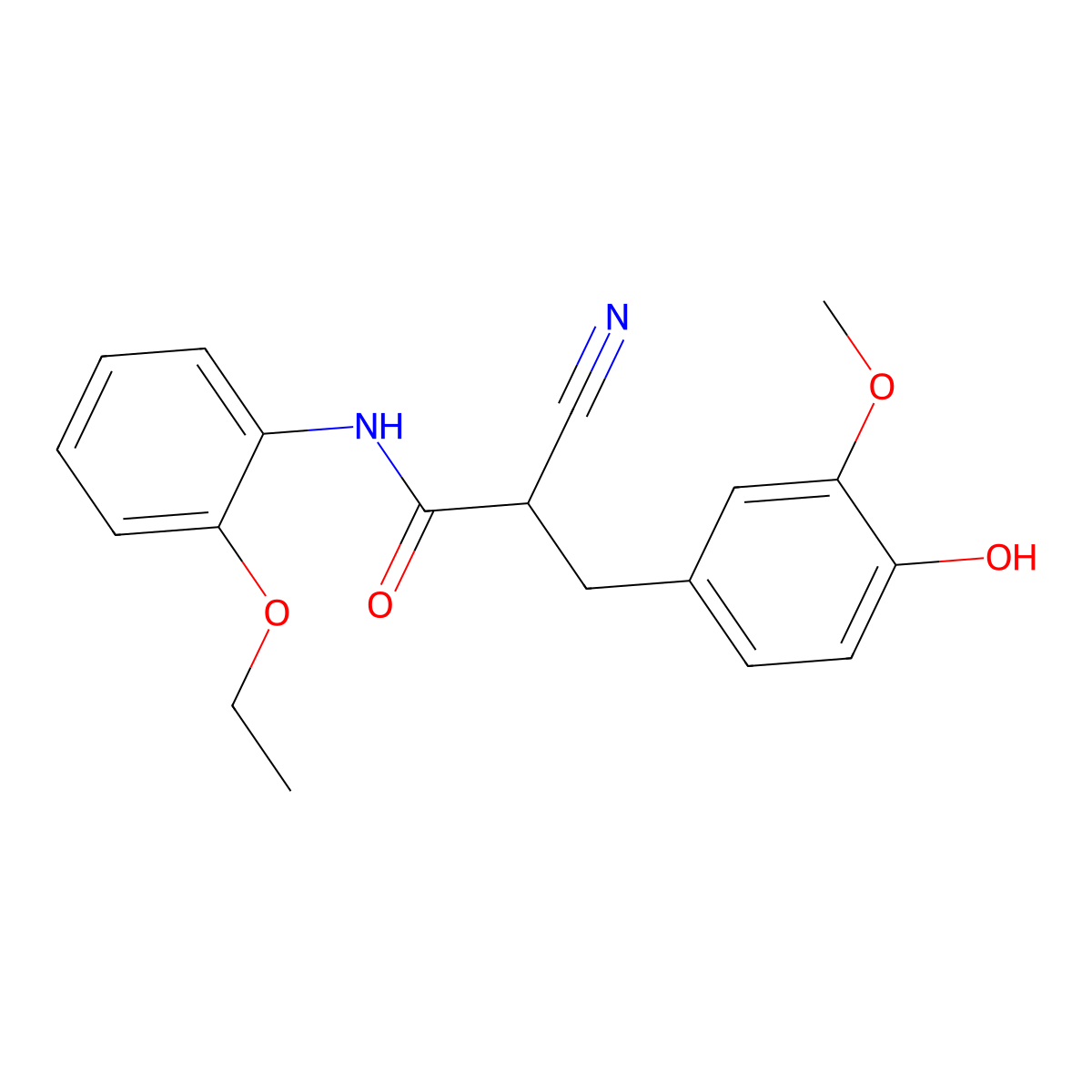 2-cyano-N-(2-ethoxyphenyl)-3-(4-hydroxy-3-methoxyphenyl)propanamide molecular structure, CAS 1261009-22-6