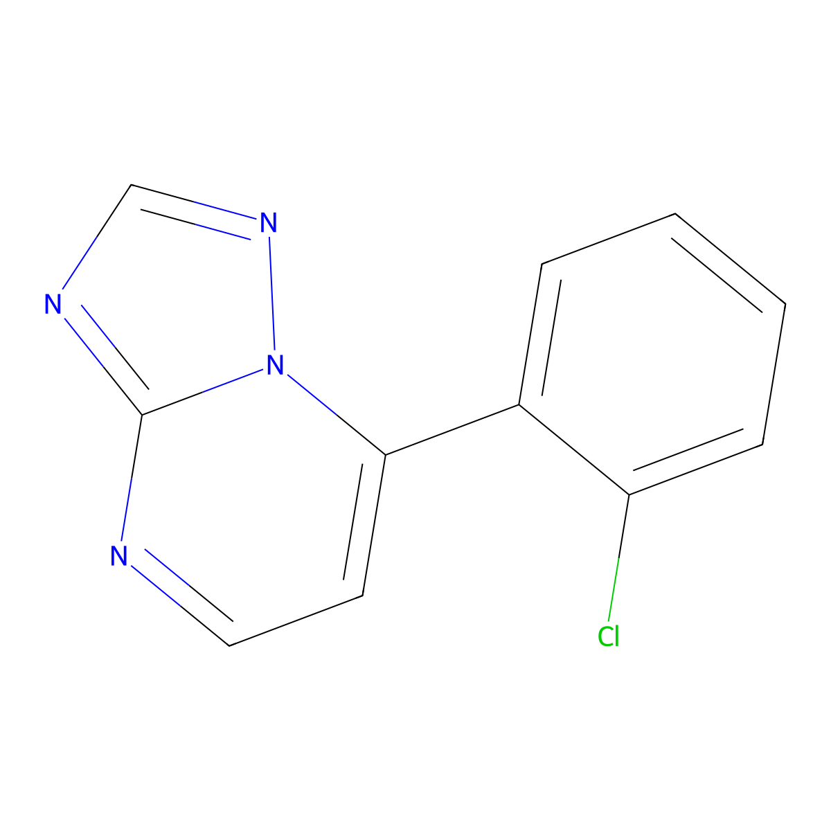 7-(2-Chlorophenyl)[1,2,4]triazolo[1,5-a]pyrimidine molecular structure, CAS 1261010-91-6