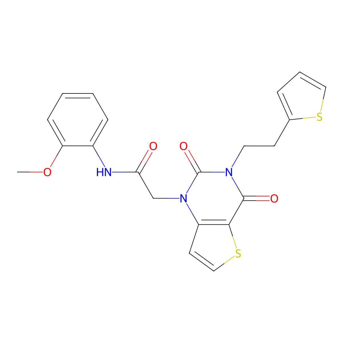 2-(2,4-dioxo-3-(2-(thiophen-2-yl)ethyl)-3,4-dihydrothieno[3,2-d]pyrimidin-1(2H)-yl)-N-(2-methoxyphenyl)acetamide molecular structure, CAS 1261013-17-5