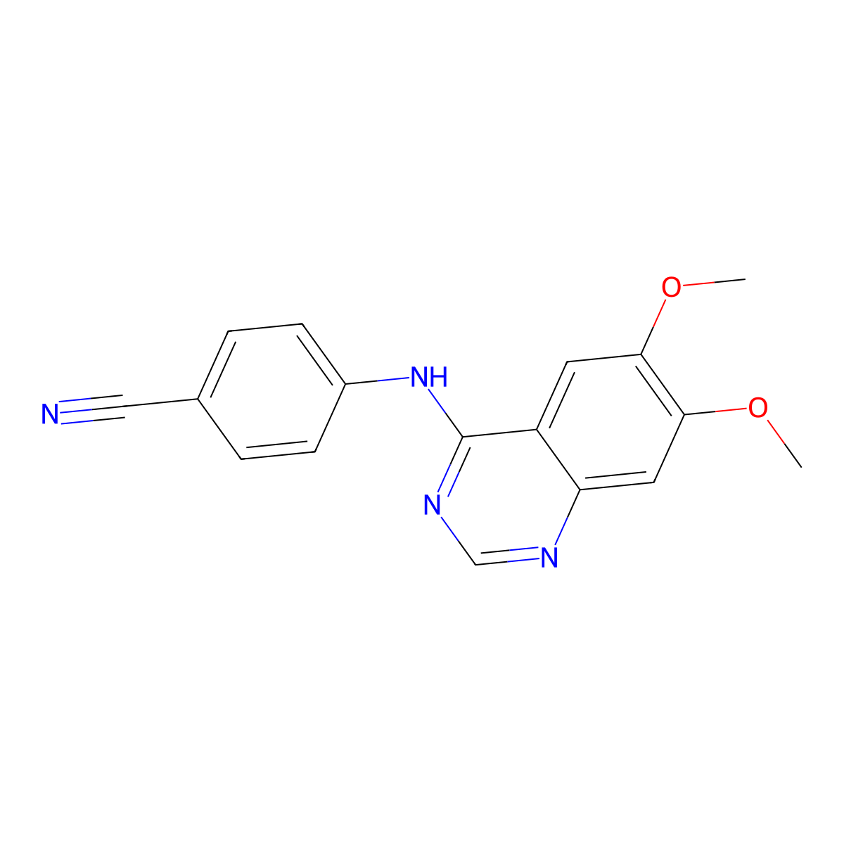 4-[(6,7-Dimethoxyquinazolin-4-yl)amino]benzonitrile molecular structure, CAS 1261017-15-5