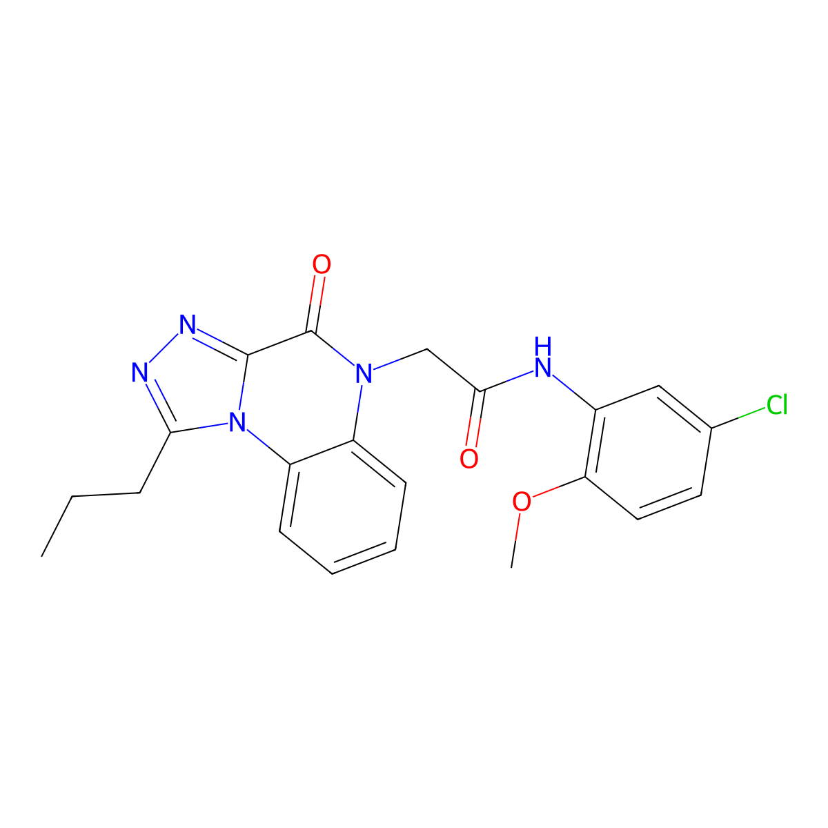 N-(5-chloro-2-methoxyphenyl)-2-(4-oxo-1-propyl[1,2,4]triazolo[4,3-a]quinoxalin-5(4H)-yl)acetamide molecular structure, CAS 1261017-62-2