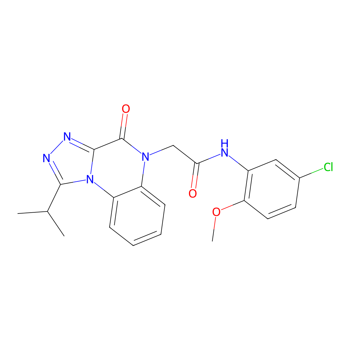 N-(5-chloro-2-methoxyphenyl)-2-(1-isopropyl-4-oxo-[1,2,4]triazolo[4,3-a]quinoxalin-5(4H)-yl)acetamide molecular structure, CAS 1261017-72-4