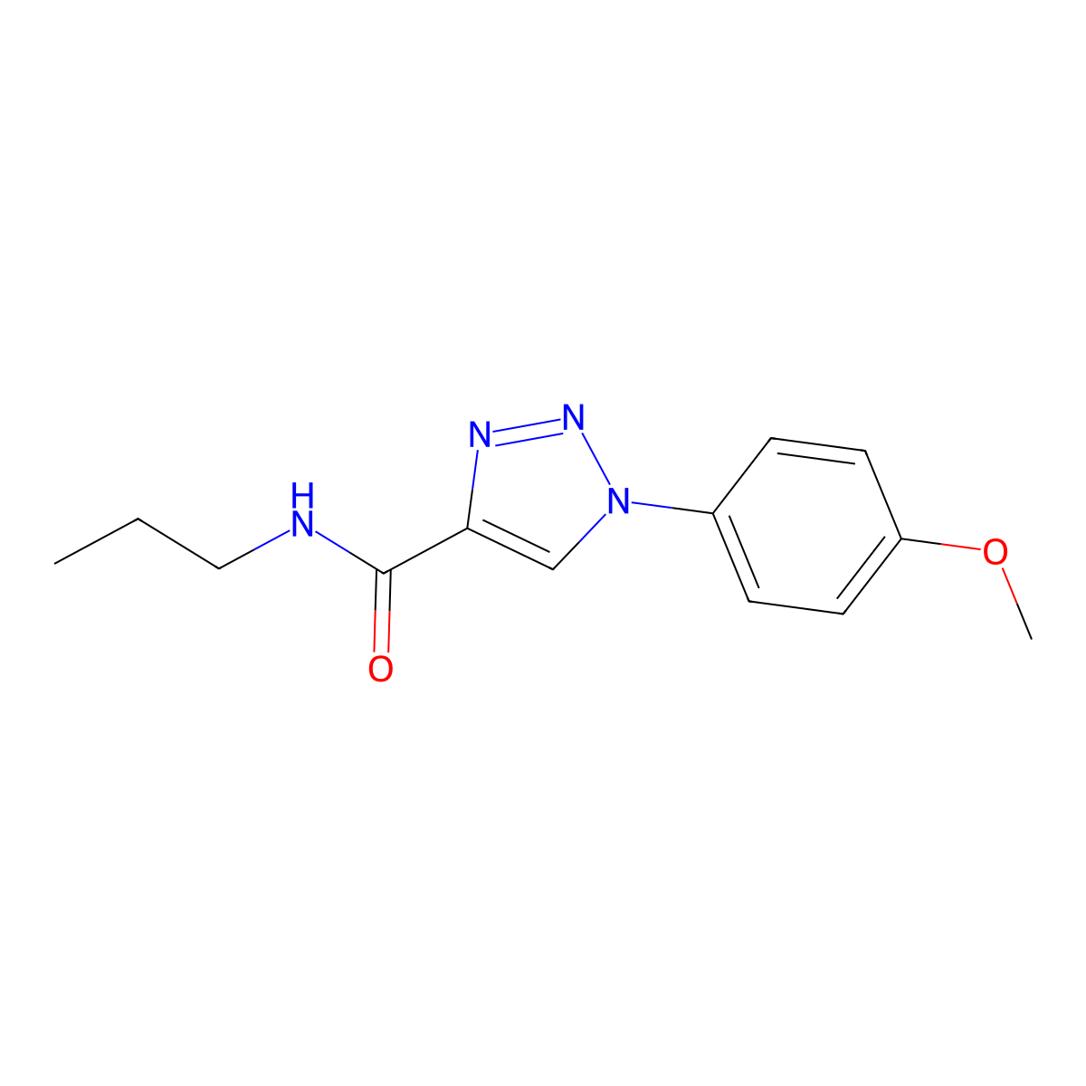 1-(4-methoxyphenyl)-N-propyl-1H-1,2,3-triazole-4-carboxamide molecular structure, CAS 1261018-80-7