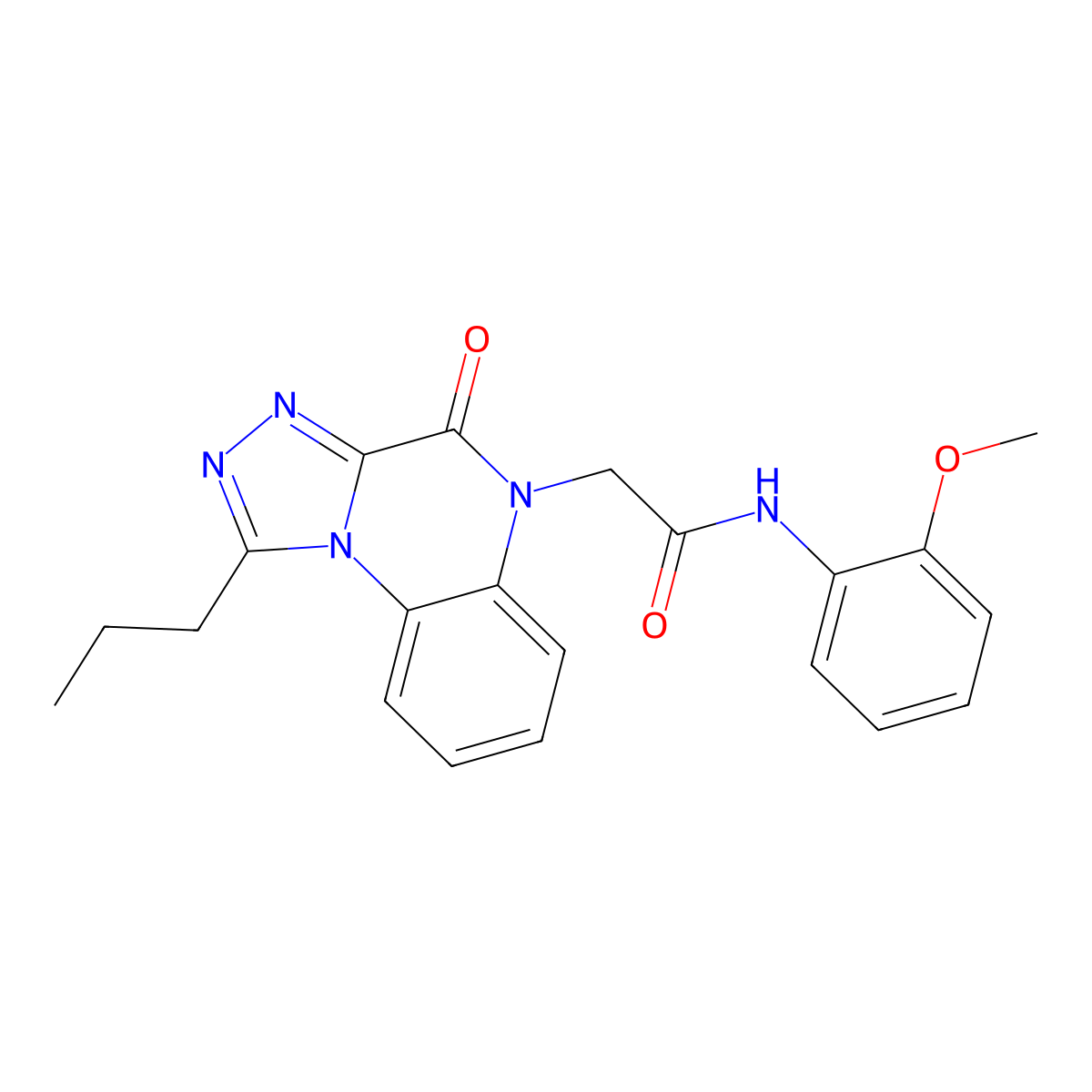 N-(2-methoxyphenyl)-2-(4-oxo-1-propyl[1,2,4]triazolo[4,3-a]quinoxalin-5(4H)-yl)acetamide molecular structure, CAS 1261019-69-5