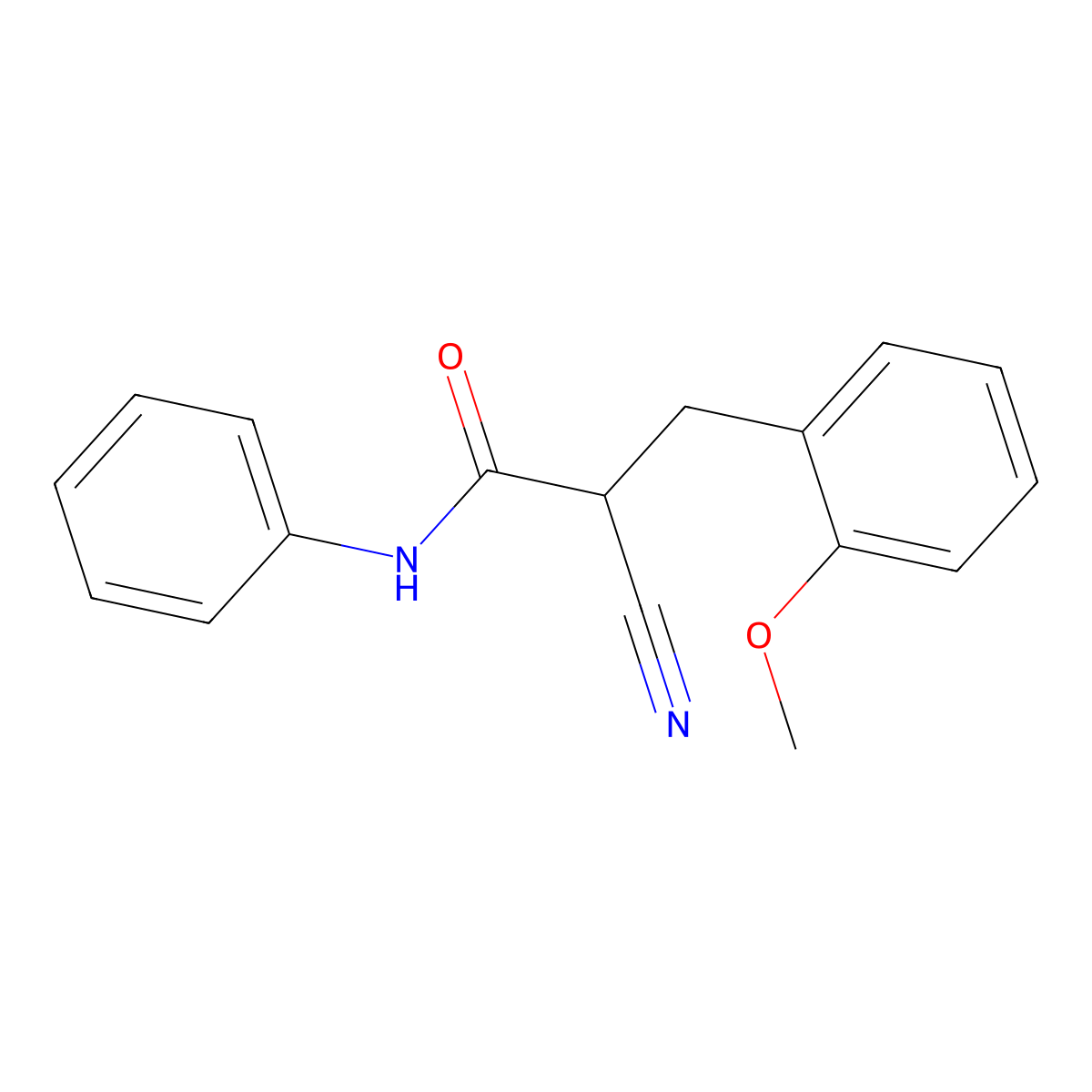 2-cyano-3-(2-methoxyphenyl)-N-phenylpropanamide molecular structure, CAS 1261020-60-3