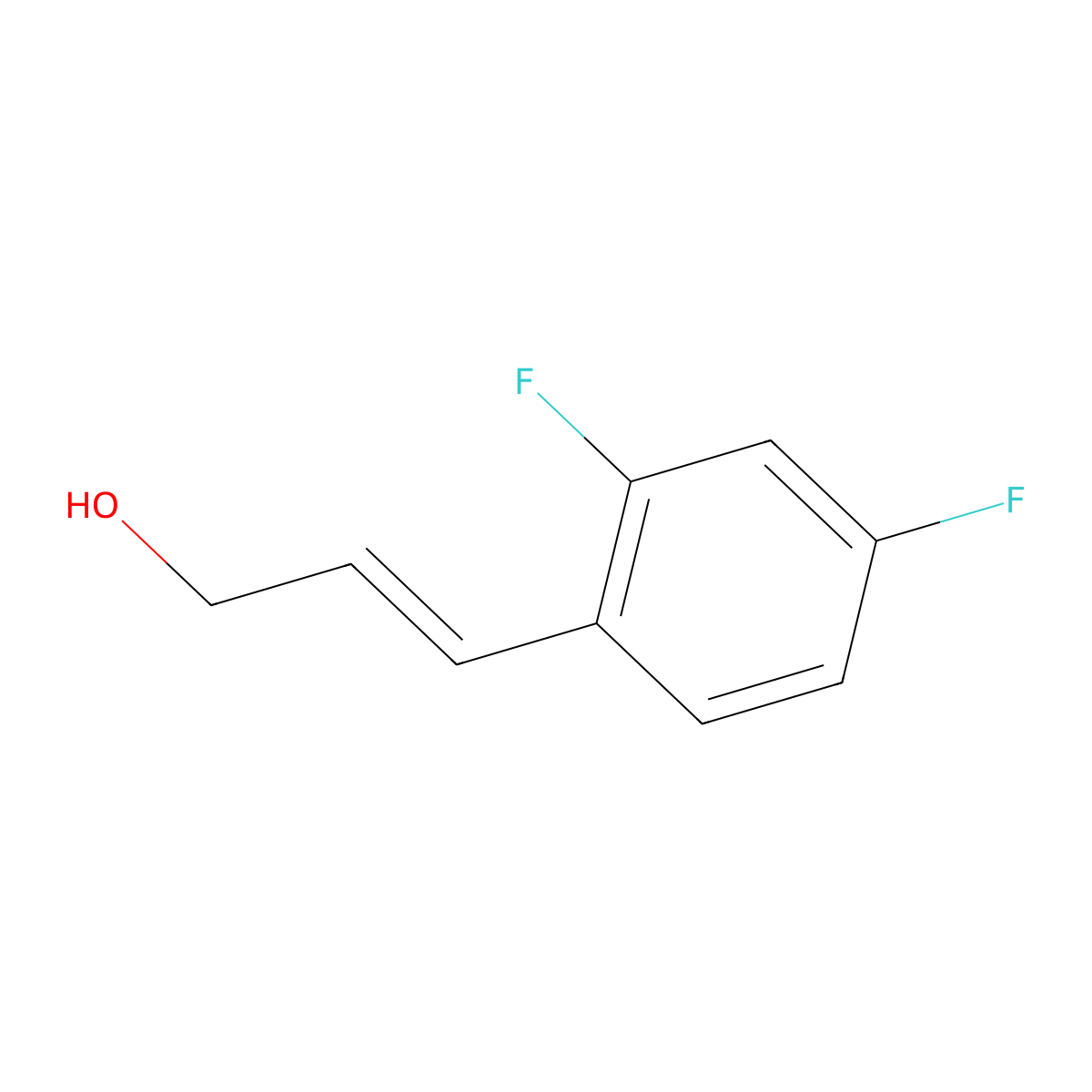 3-(2,4-Difluorophenyl)prop-2-en-1-ol molecular structure, CAS 1261025-49-3