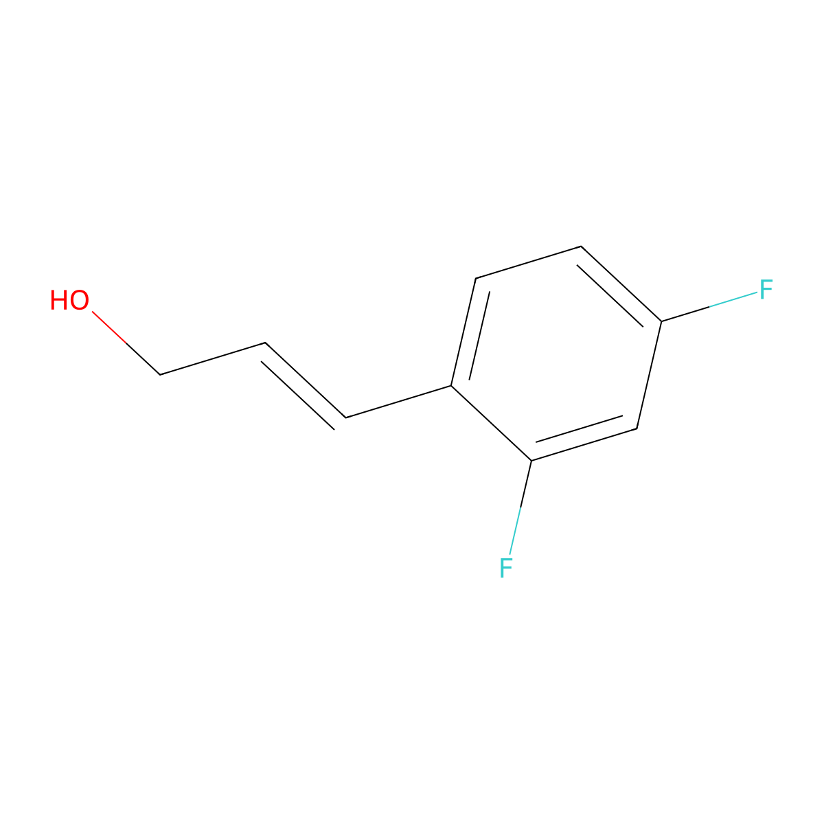 3-(2,4-Difluorophenyl)prop-2-en-1-ol molecular structure, CAS 1261025-49-3