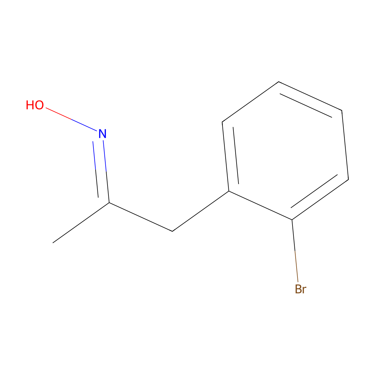 1-(2-Bromophenyl)propan-2-one oxime molecular structure, CAS 1261025-51-7