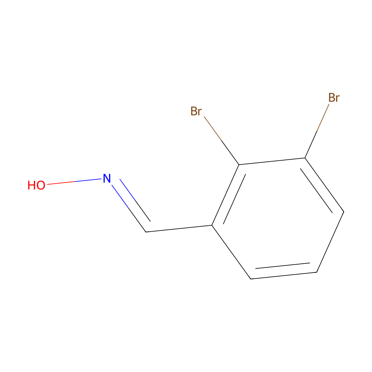 Benzaldehyde, 2,3-dibromo-, oxime molecular structure, CAS 1261025-57-3