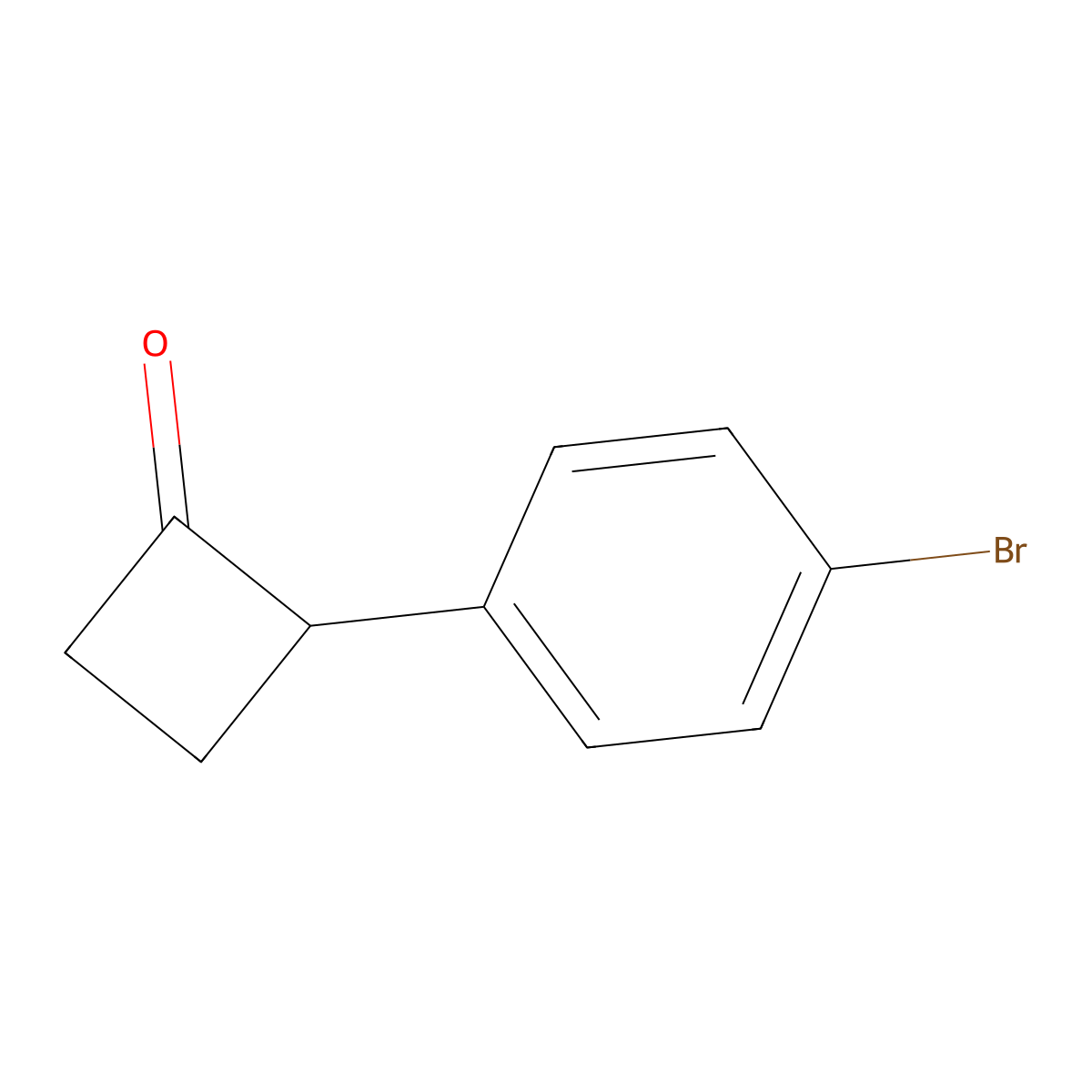 2-(4-Bromophenyl)cyclobutan-1-one molecular structure, CAS 1261038-30-5