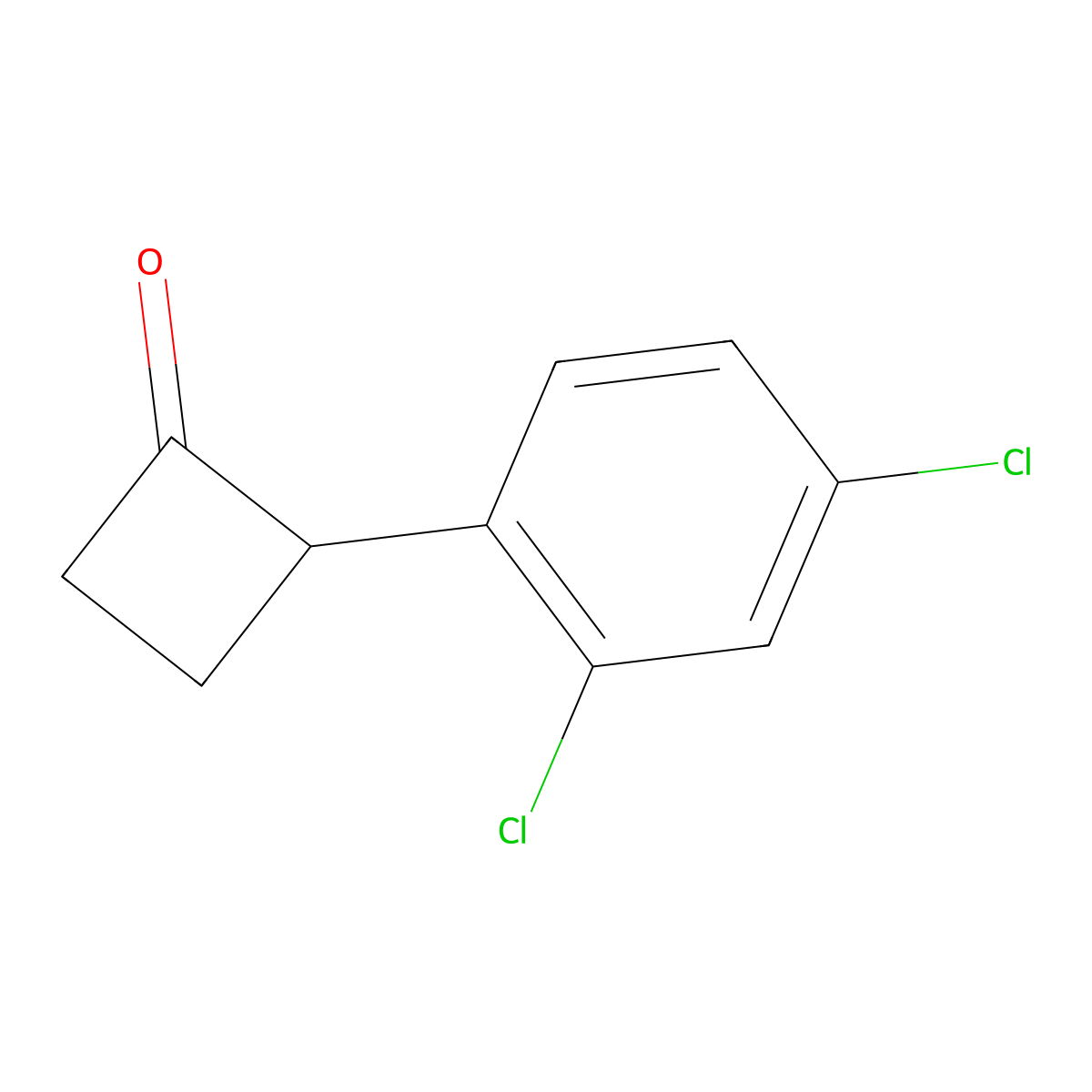 2-(2,4-Dichlorophenyl)cyclobutanone molecular structure, CAS 1261038-31-6