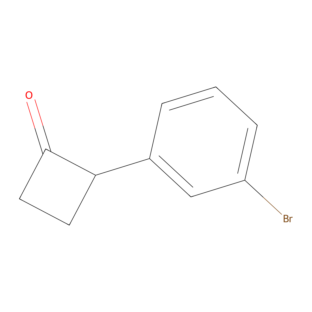 2-(3-Bromophenyl)cyclobutan-1-one molecular structure, CAS 1261038-33-8