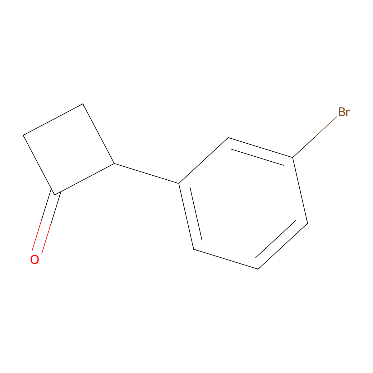 2-(3-Bromophenyl)cyclobutan-1-one molecular structure, CAS 1261038-33-8