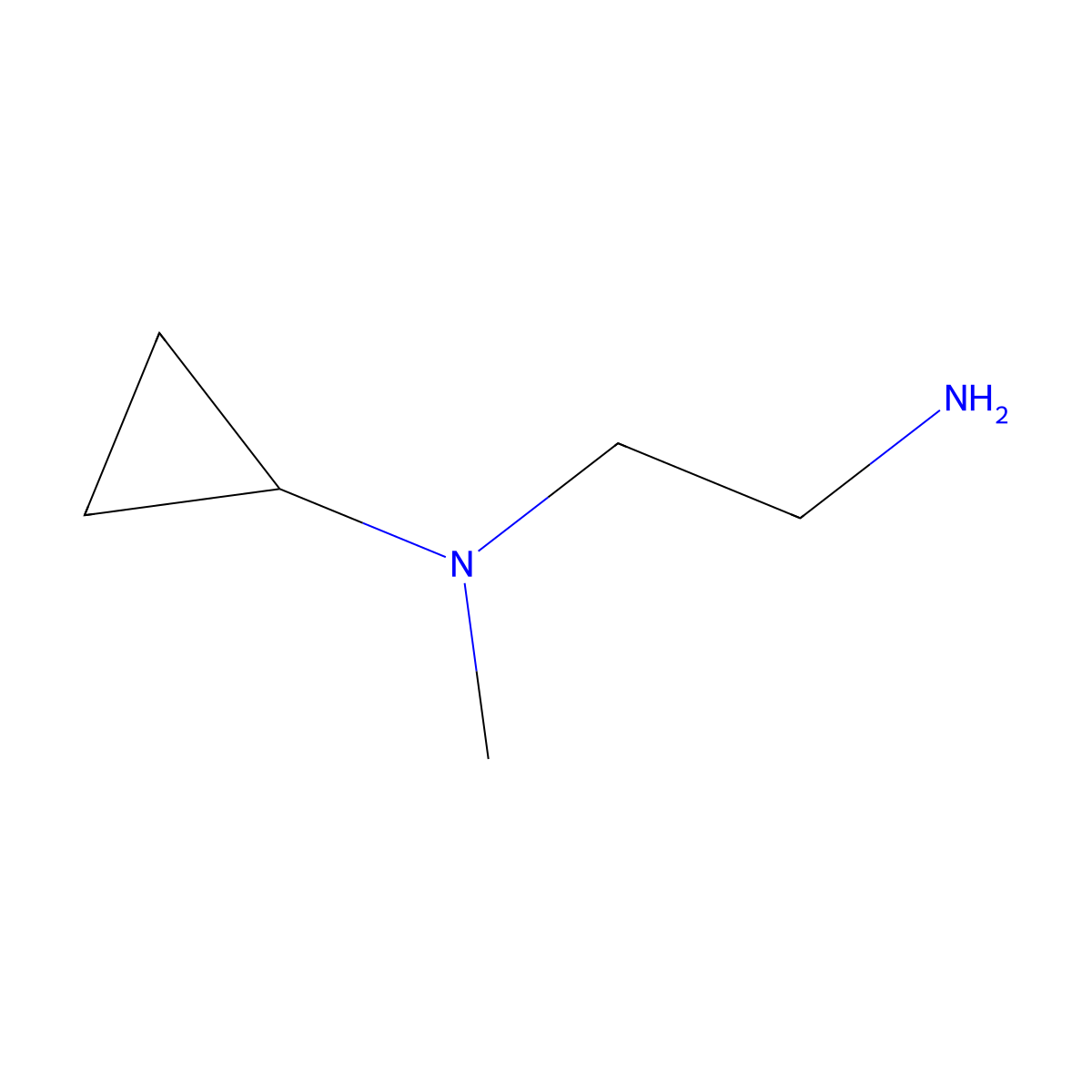 N-(2-aminoethyl)-N-methylcyclopropanamine molecular structure, CAS 126105-24-6