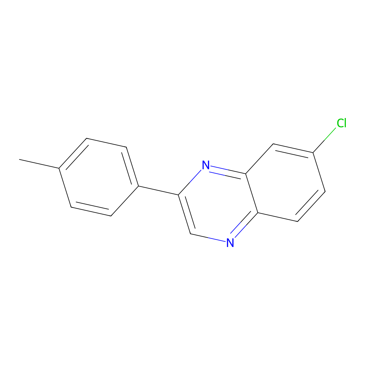 7-Chloro-2-(p-tolyl)quinoxaline molecular structure, CAS 1261073-16-8