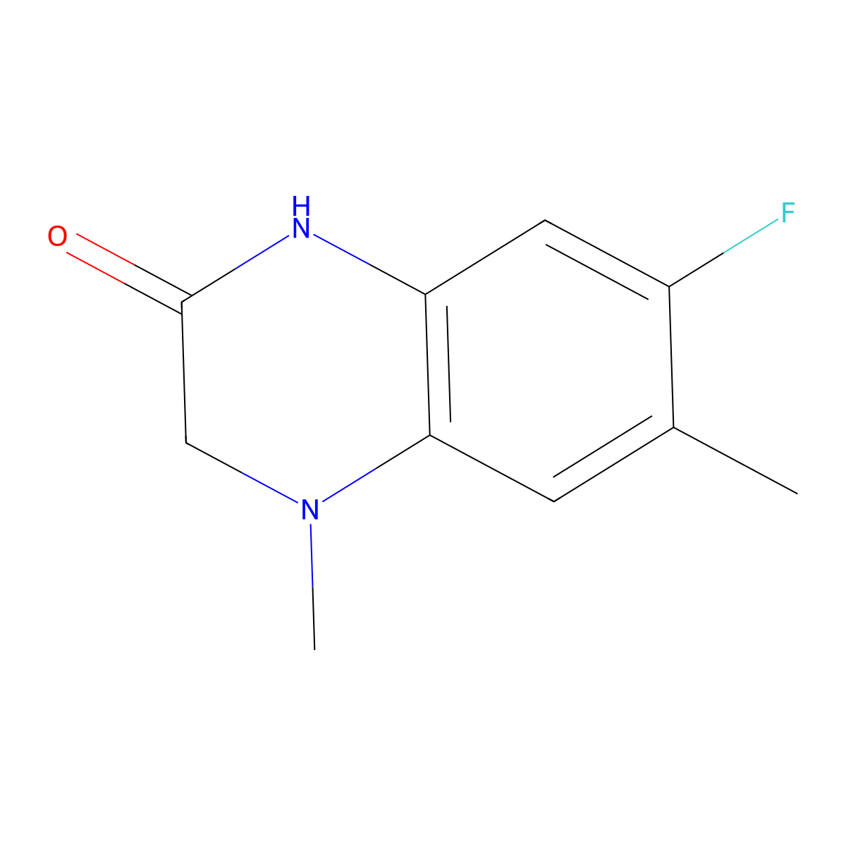 7-Fluoro-4,6-dimethyl-1,2,3,4-tetrahydroquinoxalin-2-one molecular structure, CAS 1261079-57-5