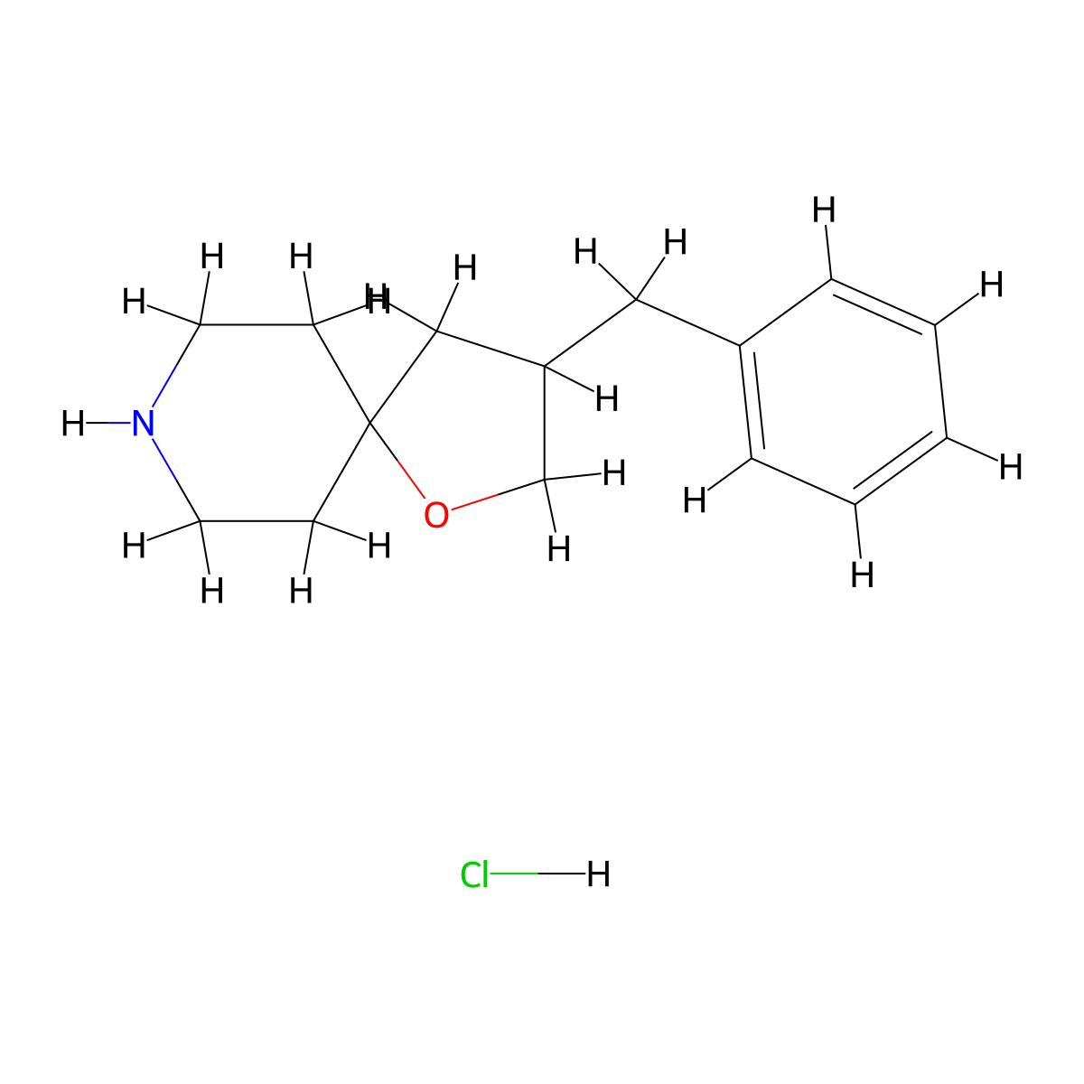 3-Benzyl-1-oxa-8-azaspiro[4.5]decane hydrochloride molecular structure, CAS 1261079-67-7