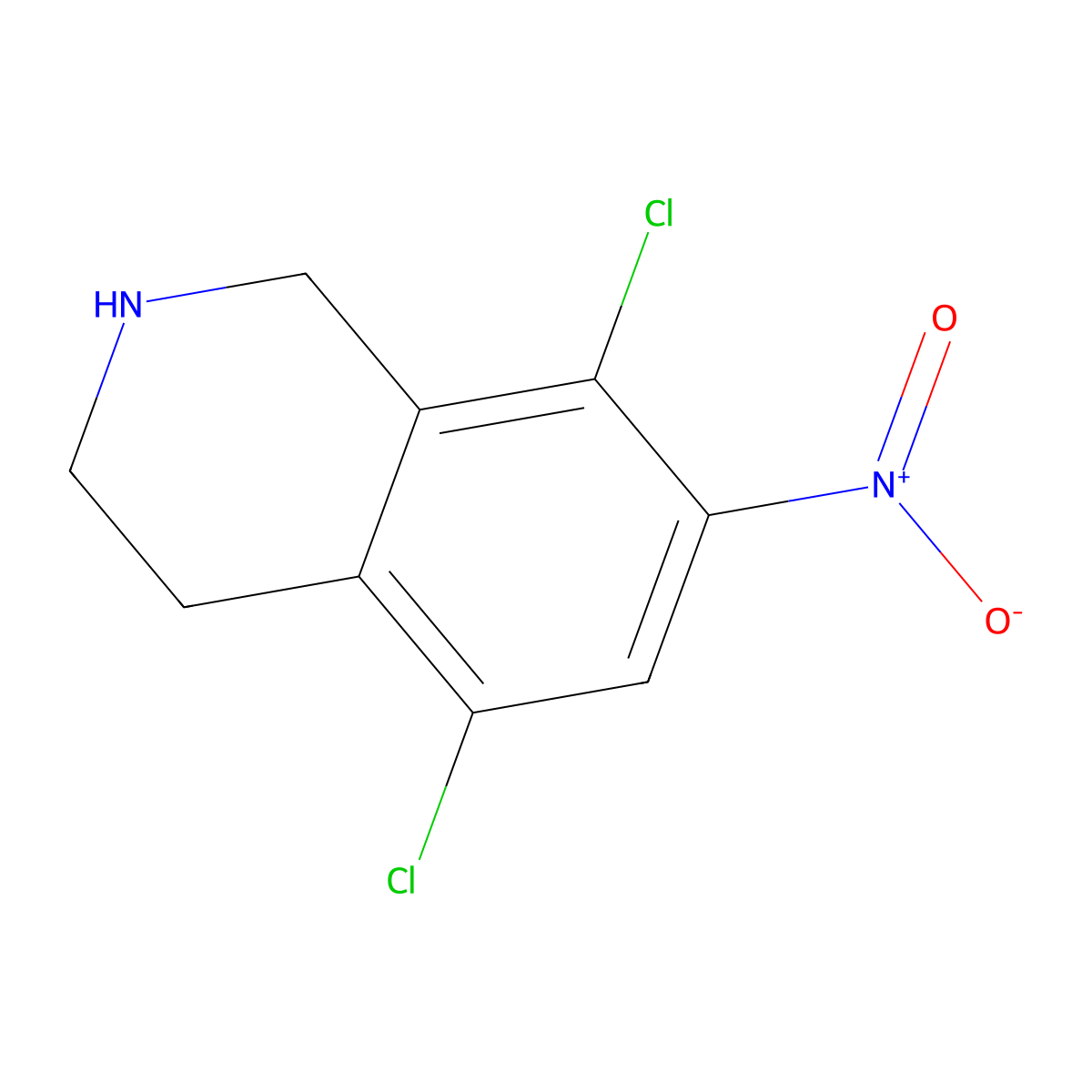5,8-Dichloro-7-nitro-1,2,3,4-tetrahydroisoquinoline molecular structure, CAS 1261079-69-9