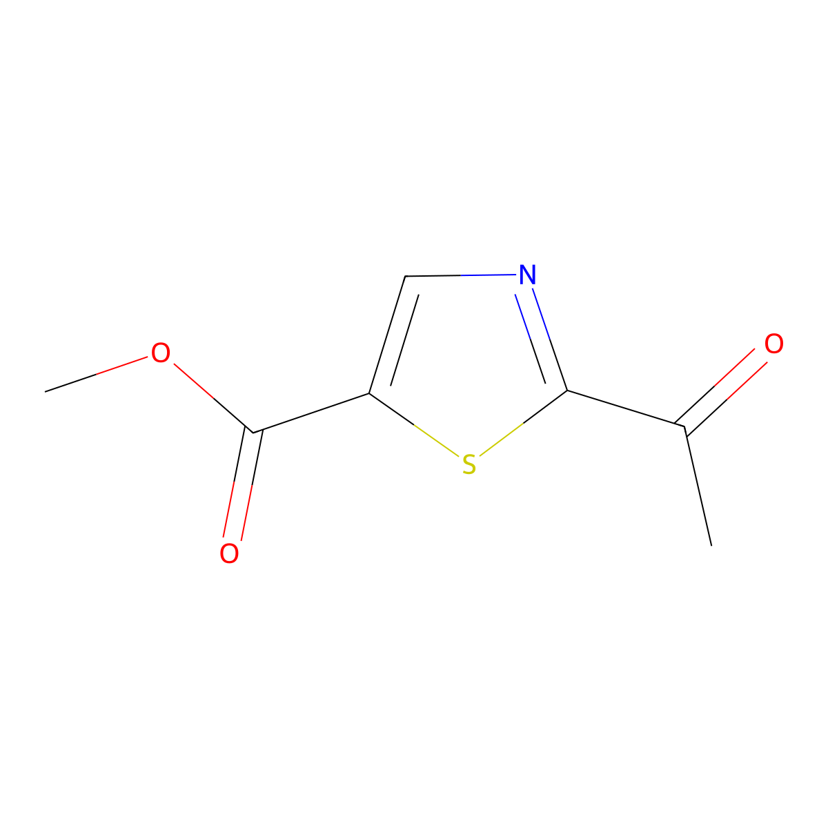 Methyl 2-acetylthiazole-5-carboxylate molecular structure, CAS 1261080-59-4