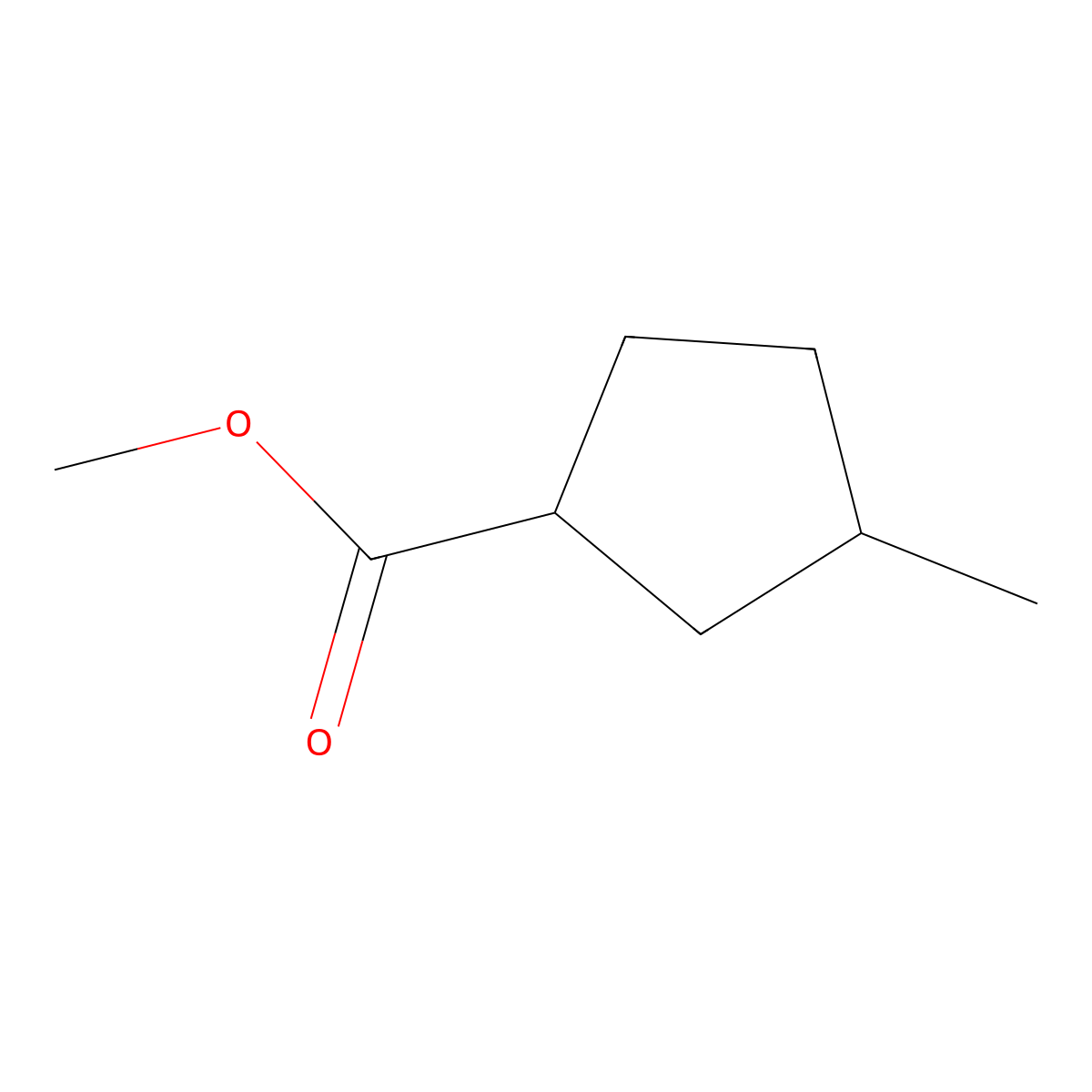 rac-methyl (1R,3R)-3-methylcyclopentane-1-carboxylate molecular structure, CAS 126110-37-0