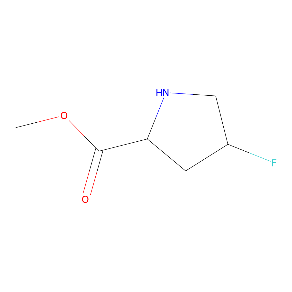 Methyl (2S,4R)-4-fluoropyrrolidine-2-carboxylate molecular structure, CAS 126111-11-3