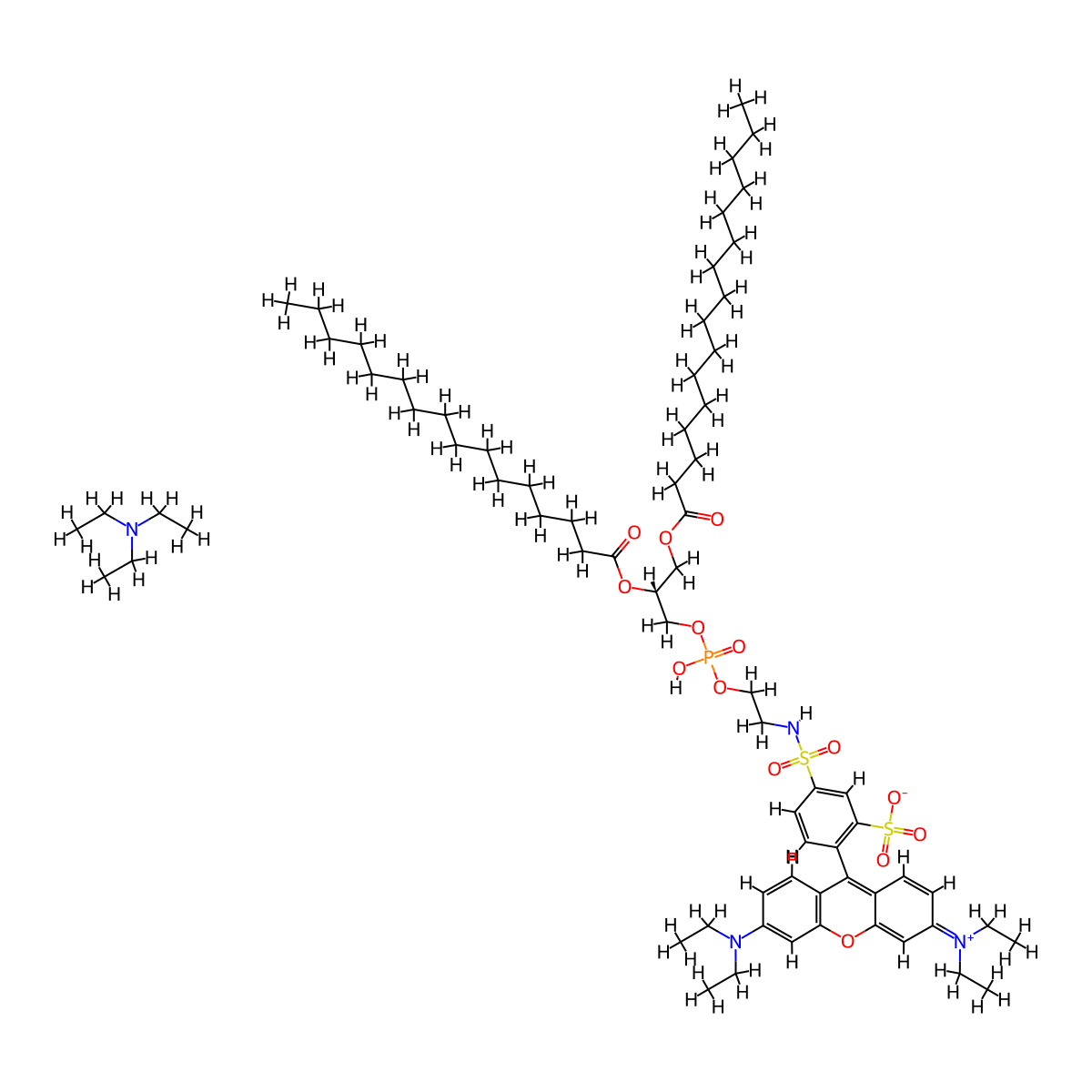 Rhodamine DHPE molecular structure, CAS 126111-99-7