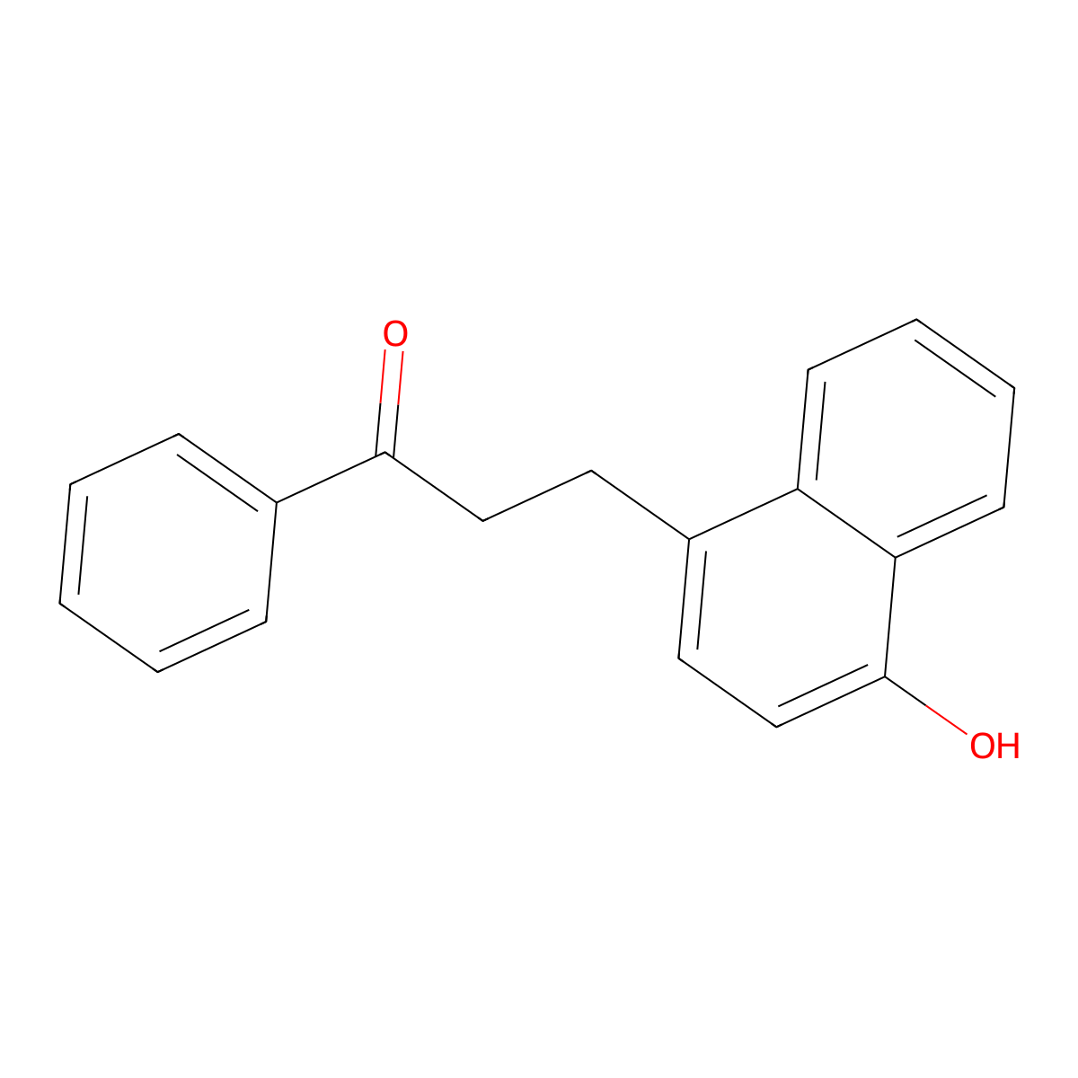 3-(4-Hydroxynaphthalen-1-yl)-1-phenylpropan-1-one molecular structure, CAS 126113-24-4
