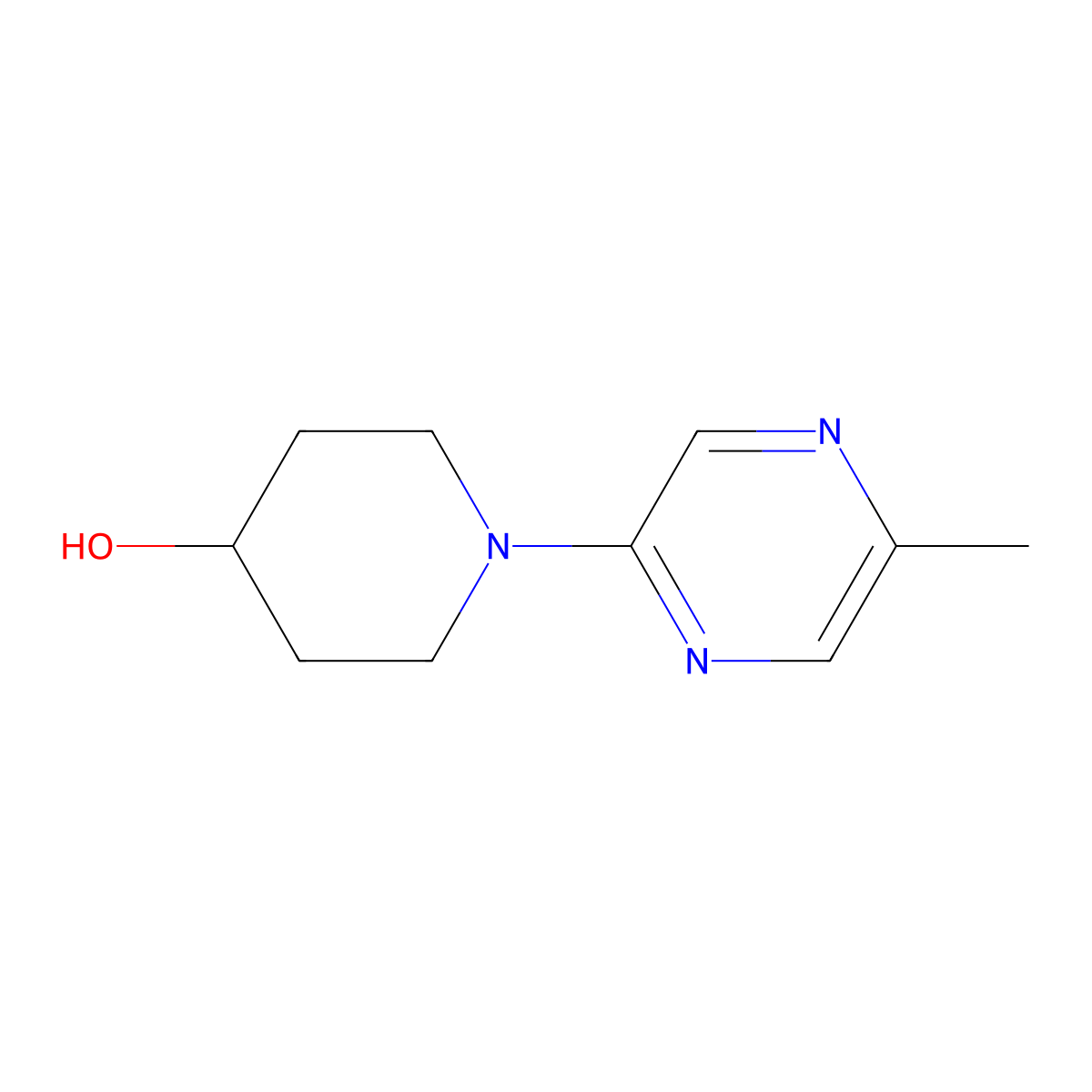 1-(5-Methylpyrazin-2-yl)piperidin-4-ol molecular structure, CAS 1261146-61-5