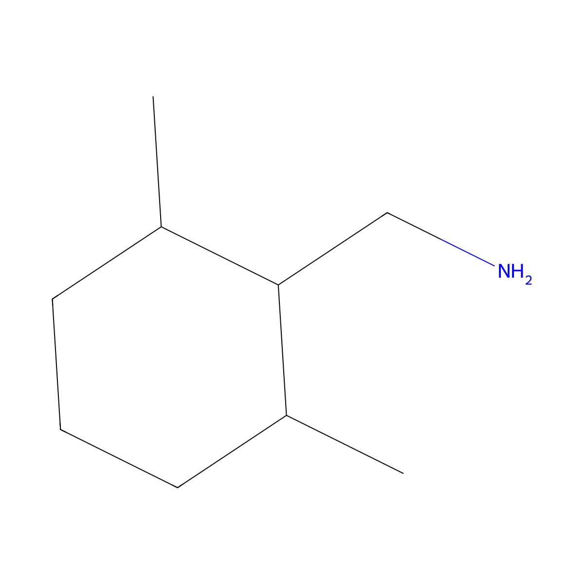 (2,6-Dimethylcyclohexyl)methanamine molecular structure, CAS 1261149-10-3