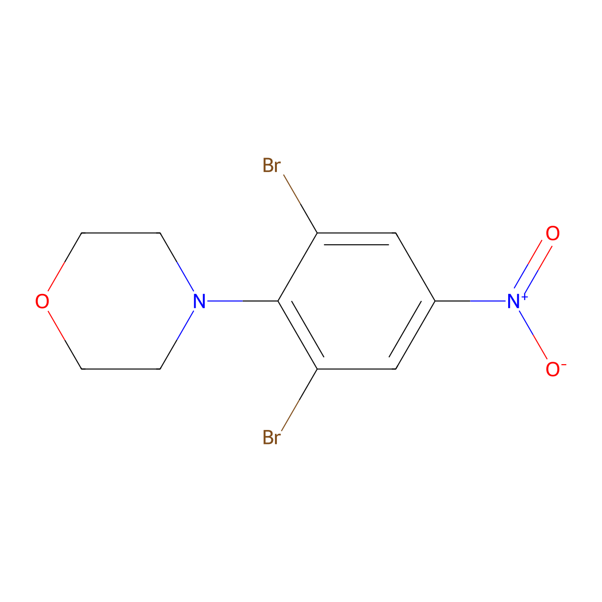 4-(2,6-Dibromo-4-nitrophenyl)morpholine molecular structure, CAS 126117-20-2