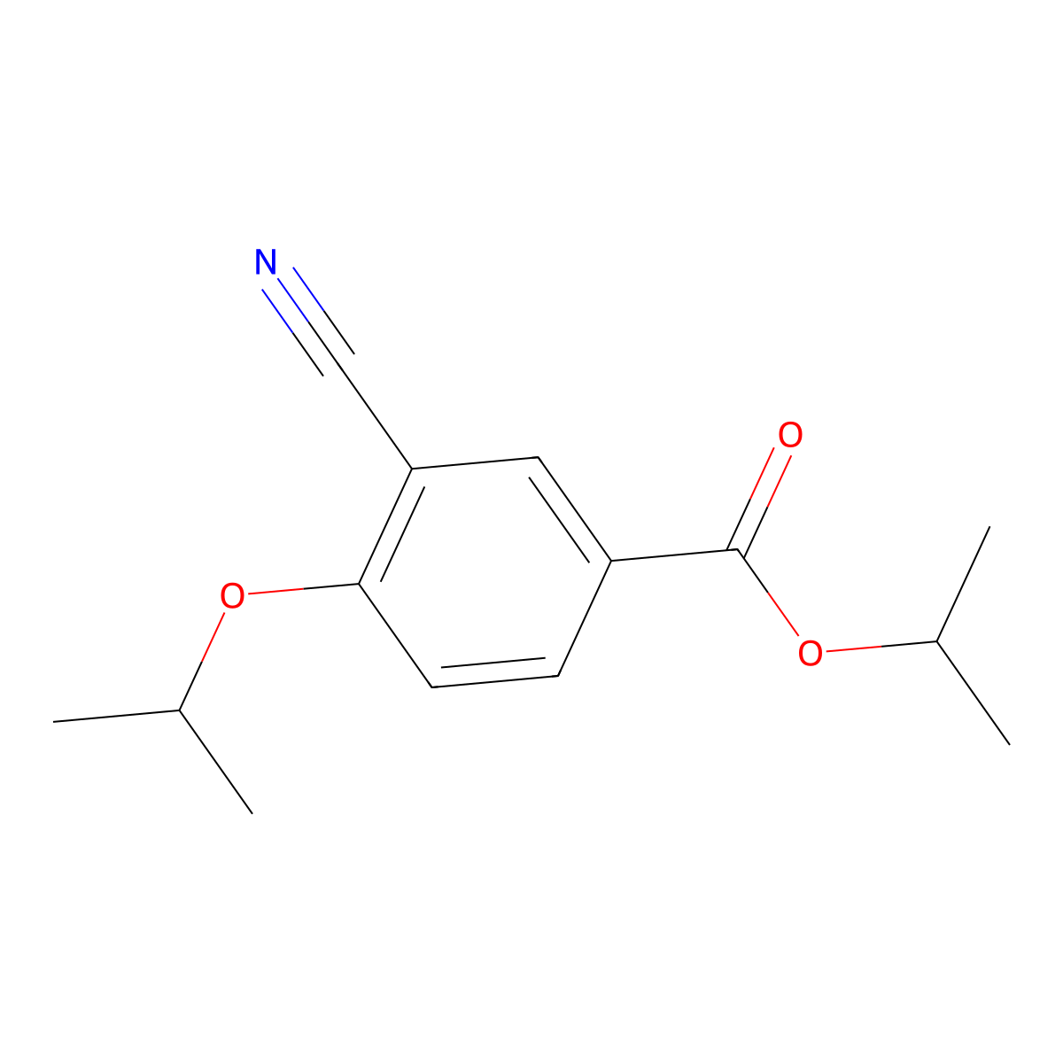 Isopropyl 3-cyano-4-isopropoxybenzoate molecular structure, CAS 1261173-10-7