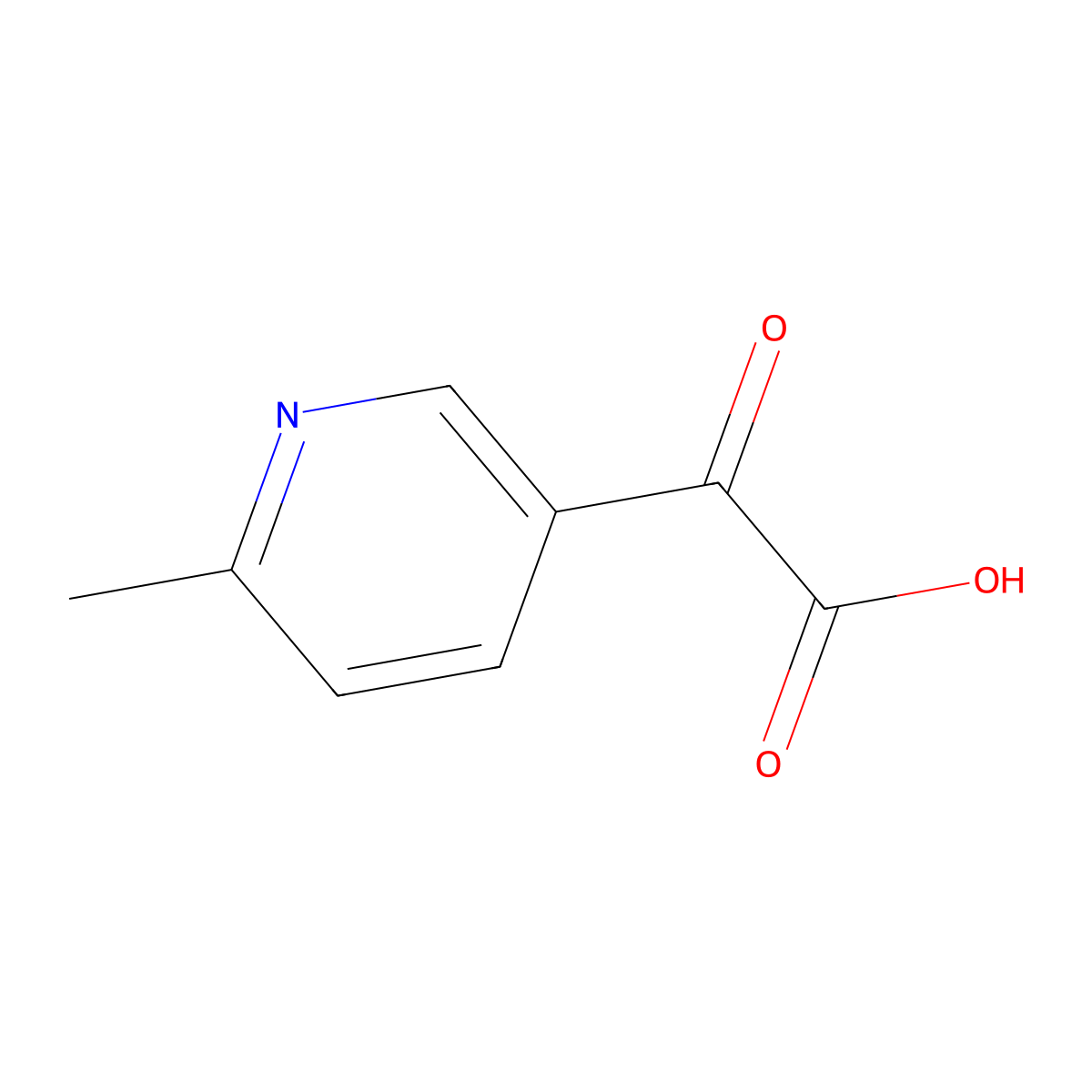 2-(6-Methylpyridin-3-yl)-2-oxoacetic acid molecular structure, CAS 126118-67-0