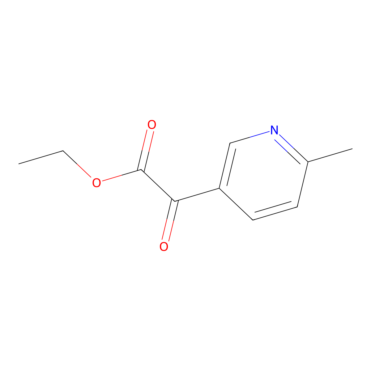 Ethyl 2-(6-methylpyridin-3-yl)-2-oxoacetate molecular structure, CAS 126118-68-1
