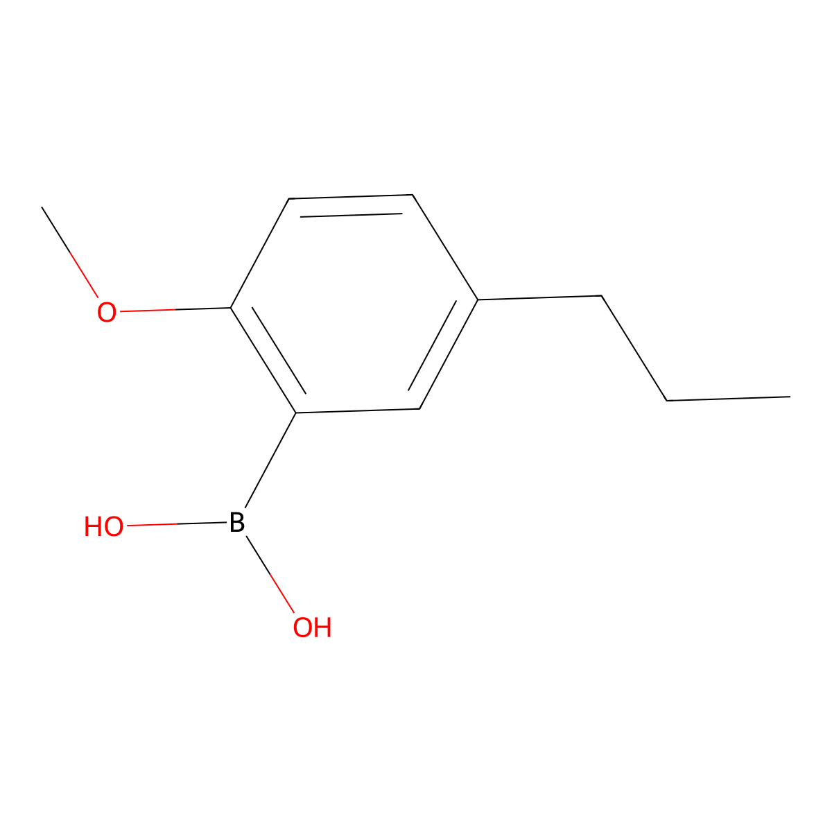 (2-Methoxy-5-propylphenyl)boronic acid molecular structure, CAS 1261181-14-9