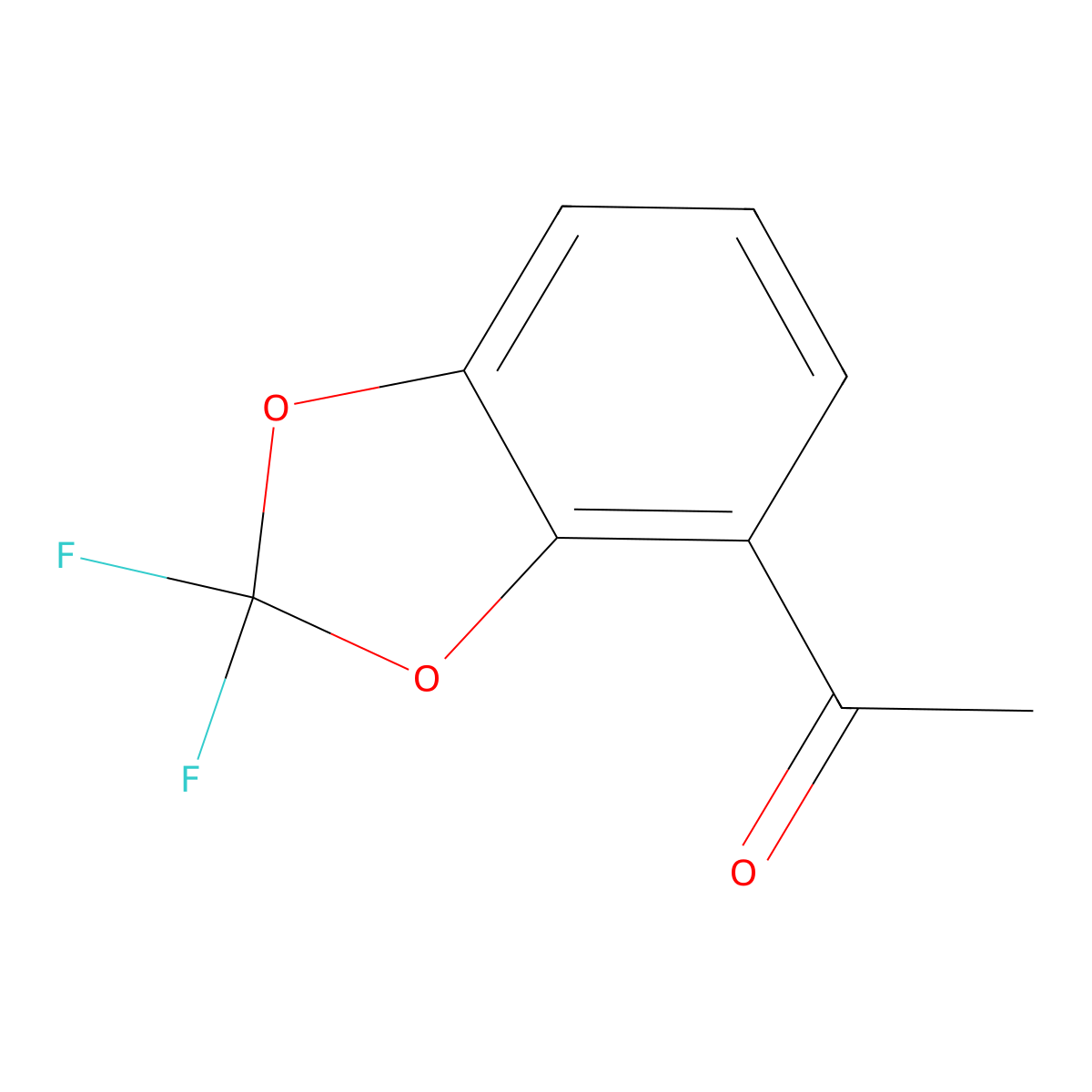 4-Acetyl-2,2-difluoro-1,3-benzodioxole molecular structure, CAS 126120-83-0