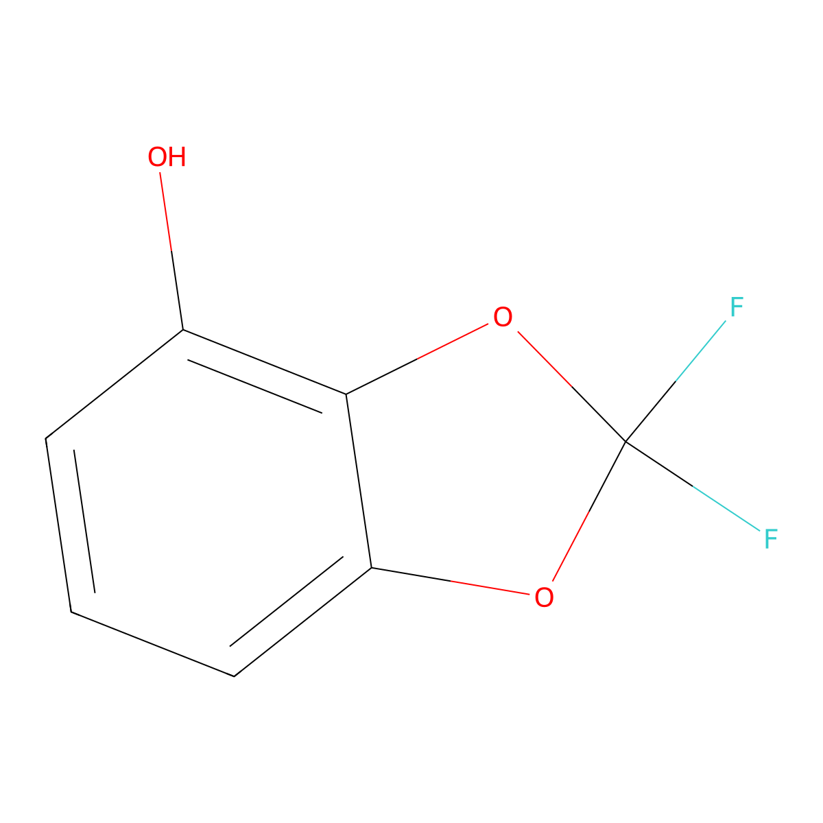 2,2-Difluoro-1,3-benzodioxol-4-ol molecular structure, CAS 126120-86-3