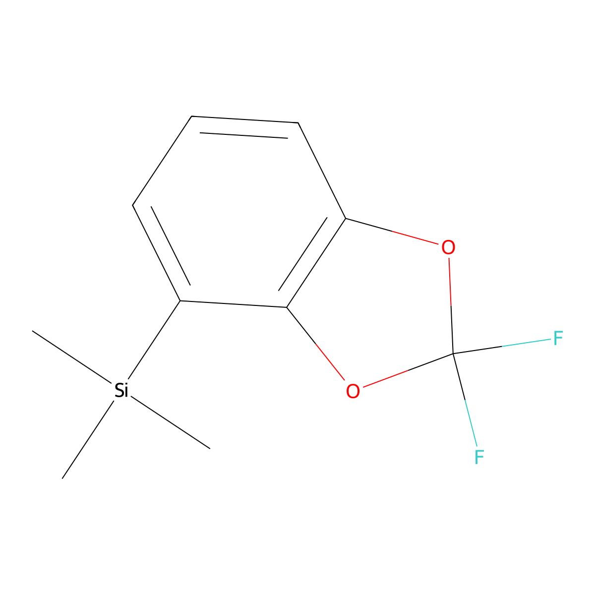 2,2-Difluoro-4-(trimethylsilyl)-1,3-benzodioxole molecular structure, CAS 126120-90-9