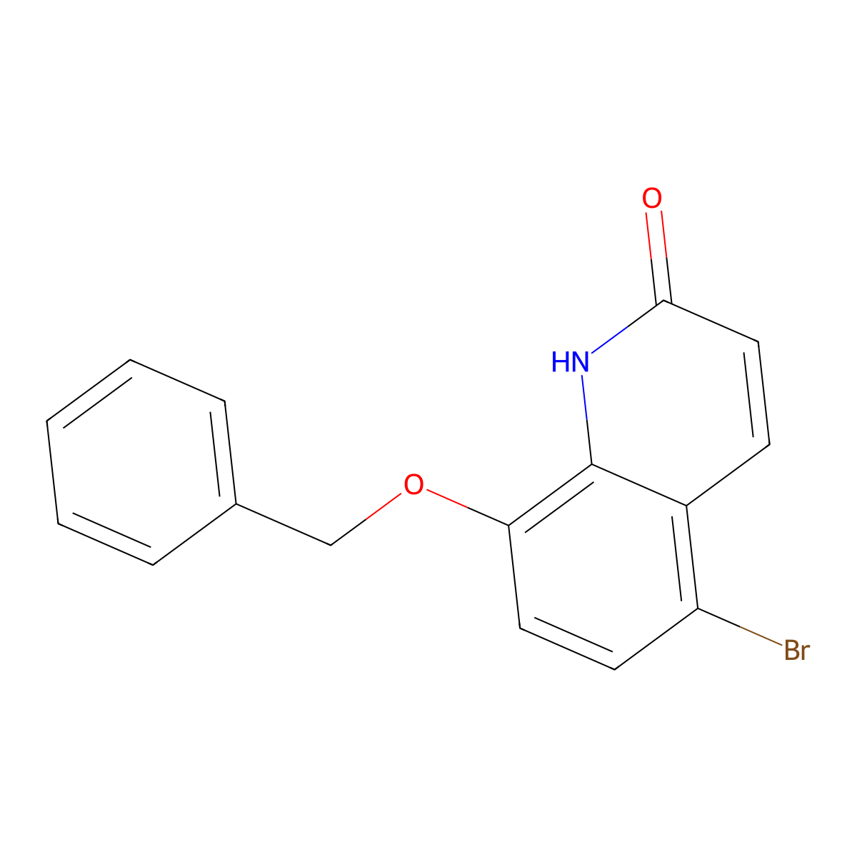 8-(Benzyloxy)-5-bromo-1,2-dihydroquinolin-2-one molecular structure, CAS 1261219-81-1
