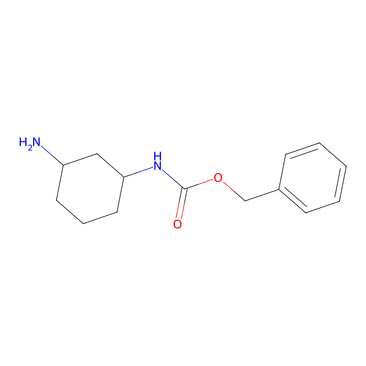 Benzyl ((1R,3S)-3-aminocyclohexyl)carbamate molecular structure, CAS 1261225-45-9
